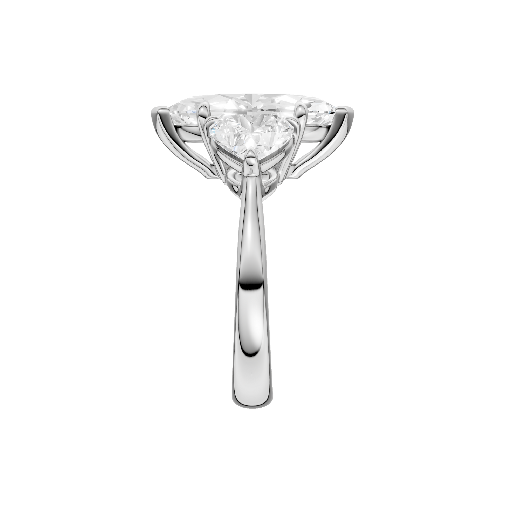 3-Stone Engagement Ring(Marquise+Heart)