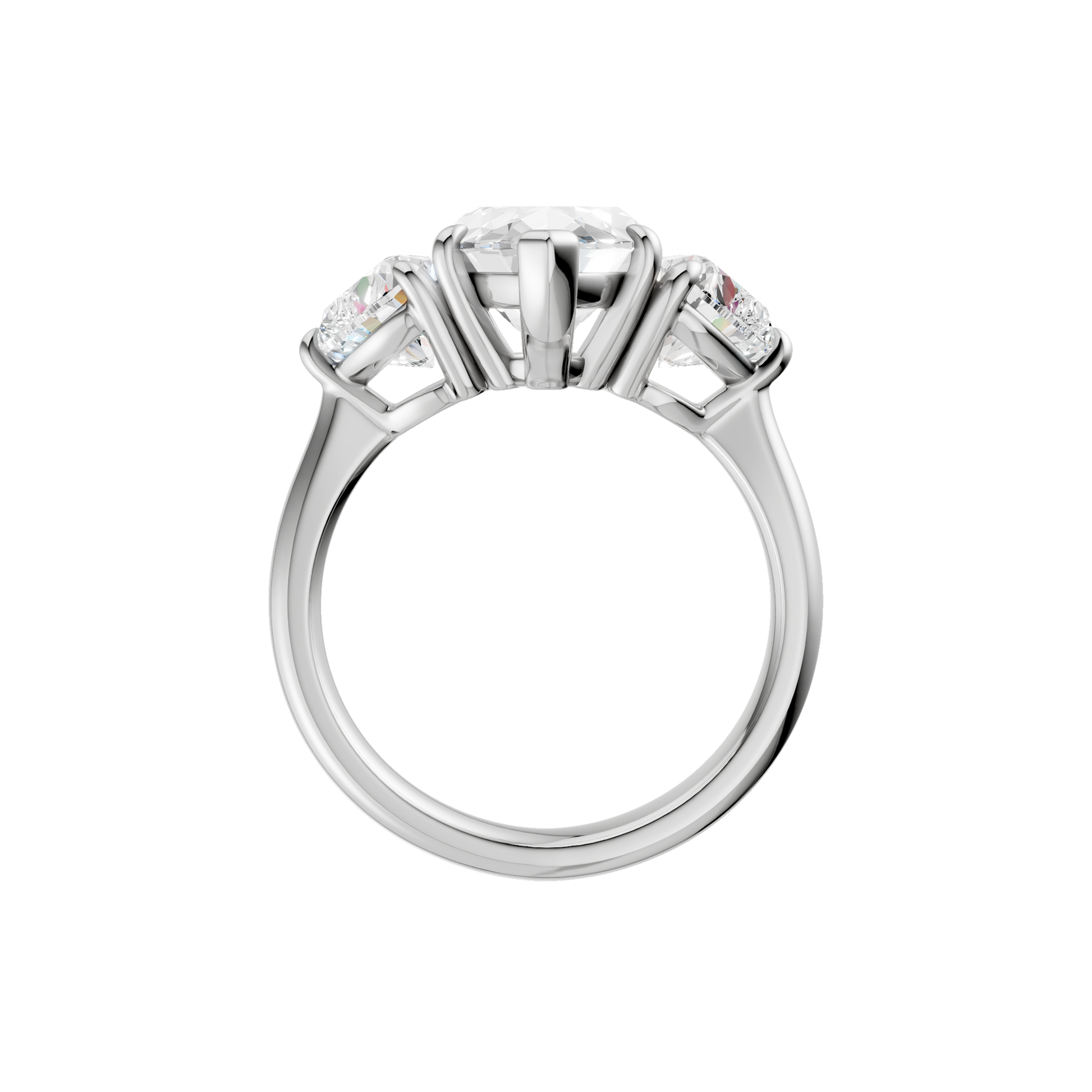 3-Stone Engagement Ring(Marquise+Heart)