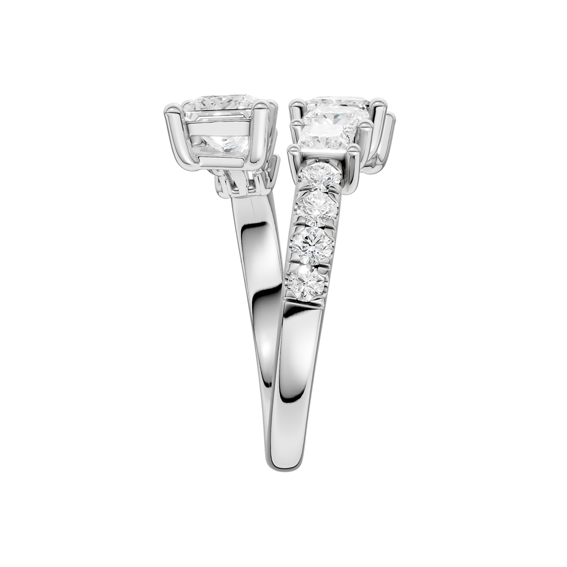 Bypass Diamond Ring (Princess)