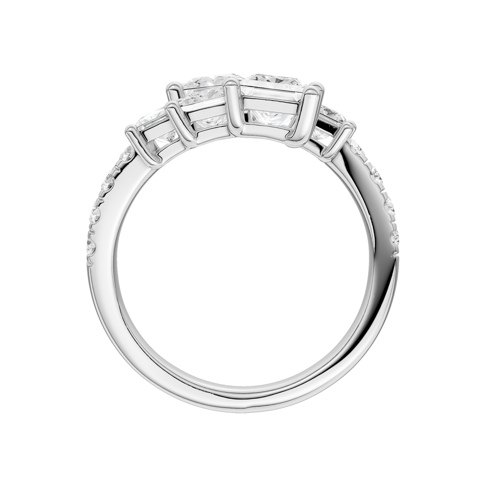 Bypass Diamond Ring (Princess)