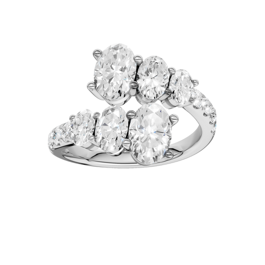 Bypass Diamond Ring (Oval)
