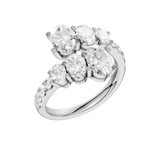 Bypass Diamond Ring (Oval)