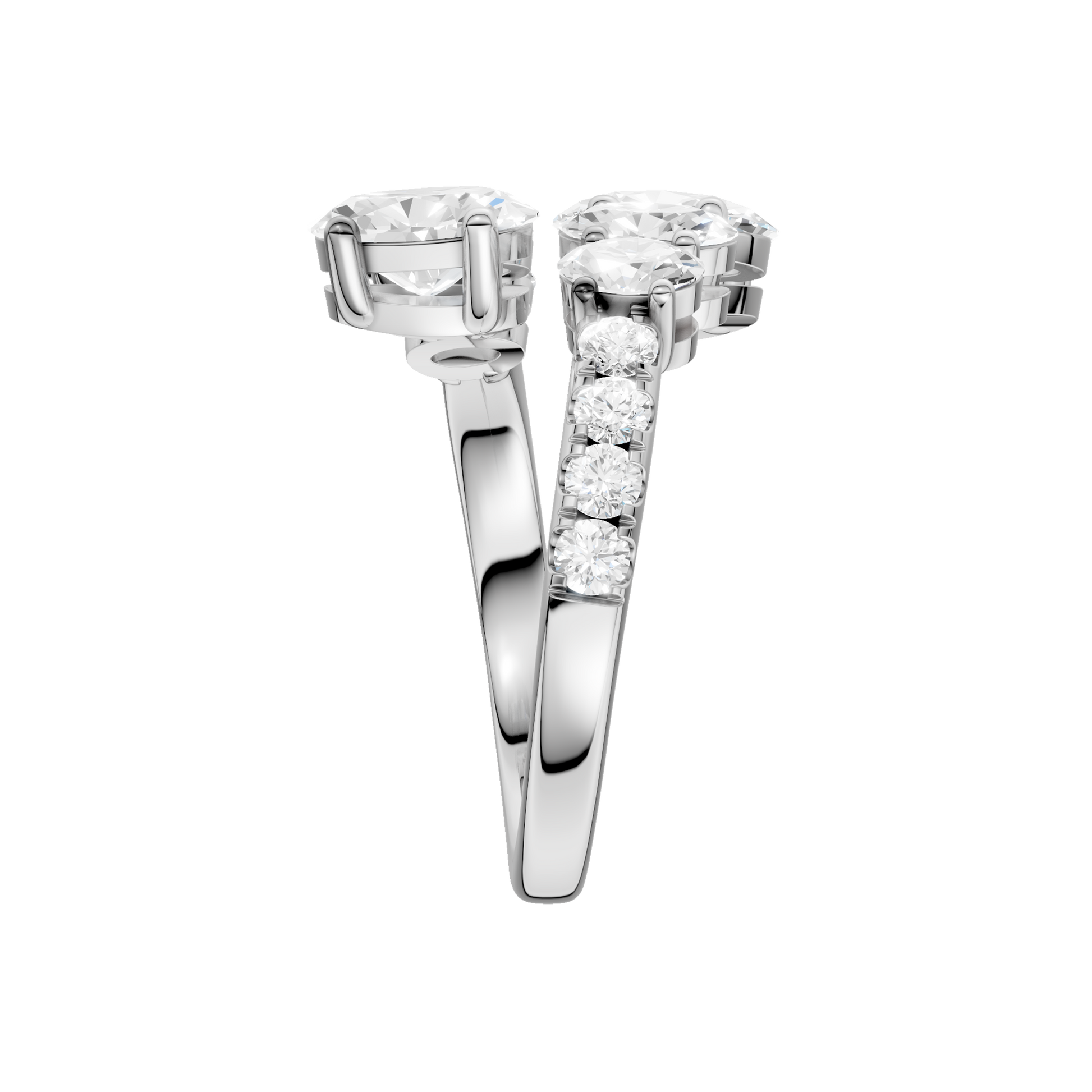 Bypass Diamond Ring (Oval)