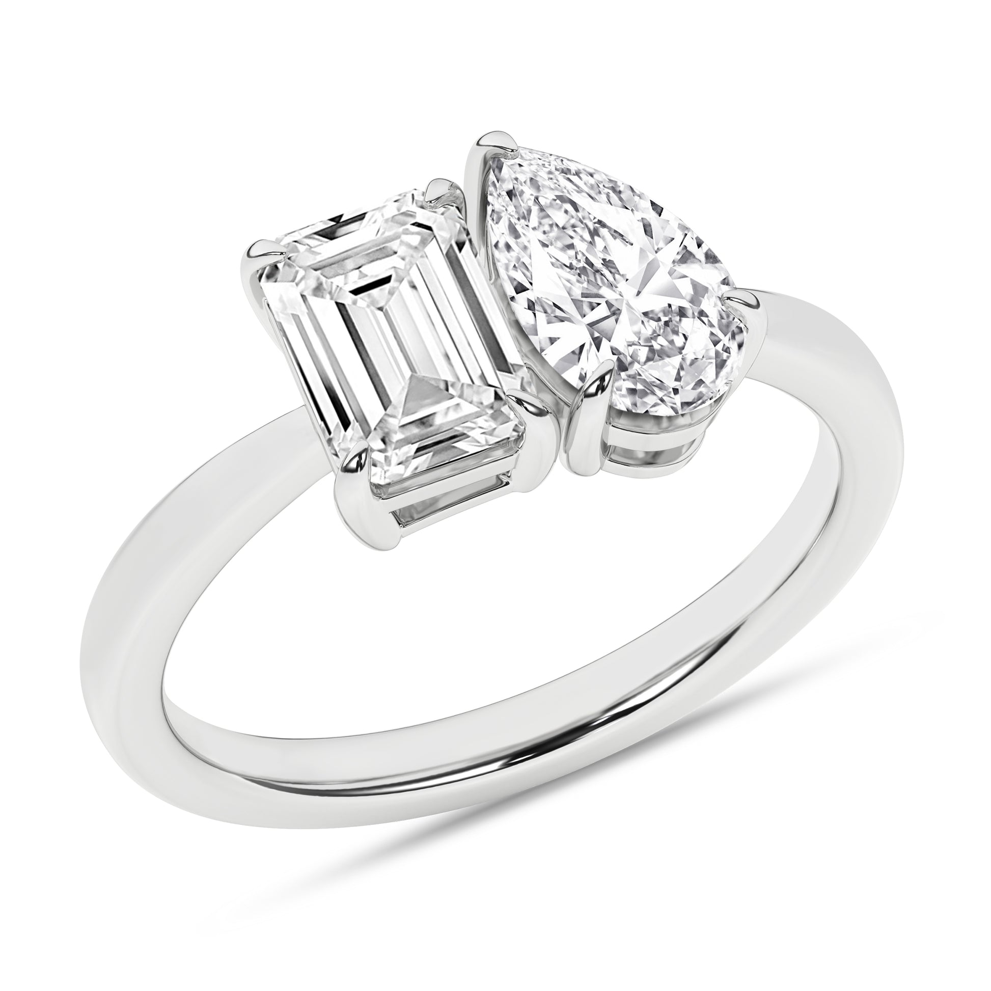 Toi Et Moi Ring (Emerald & Pear)