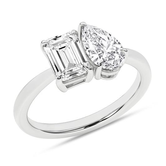 Toi Et Moi Ring (Emerald & Pear)