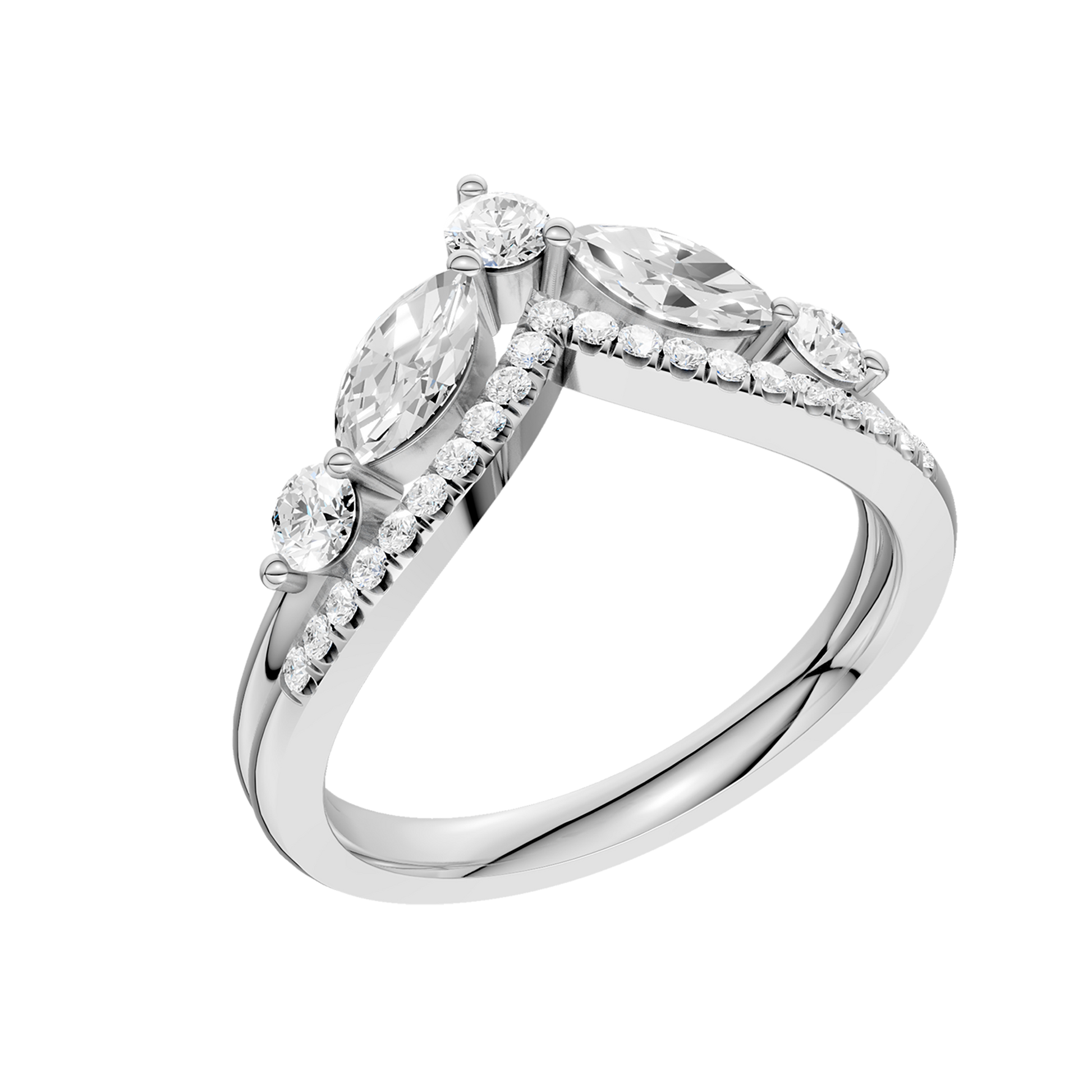 Split Shank Chevron Band