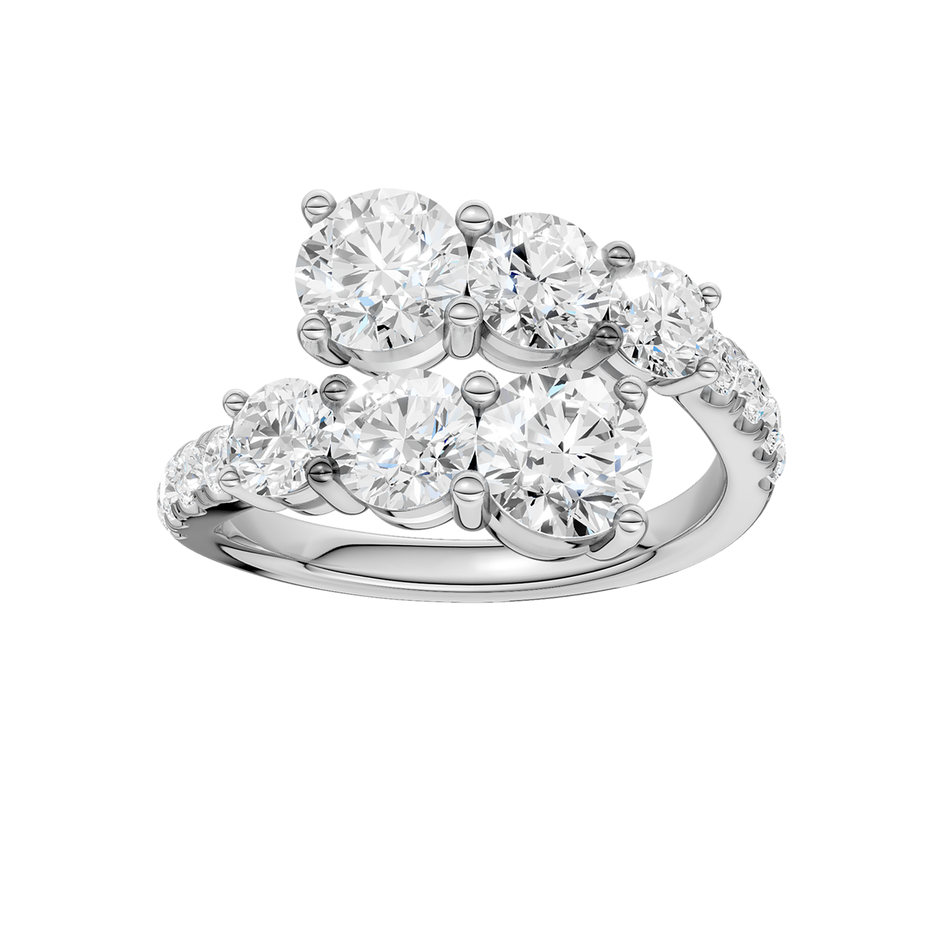 Bypass Diamond Ring (Round)