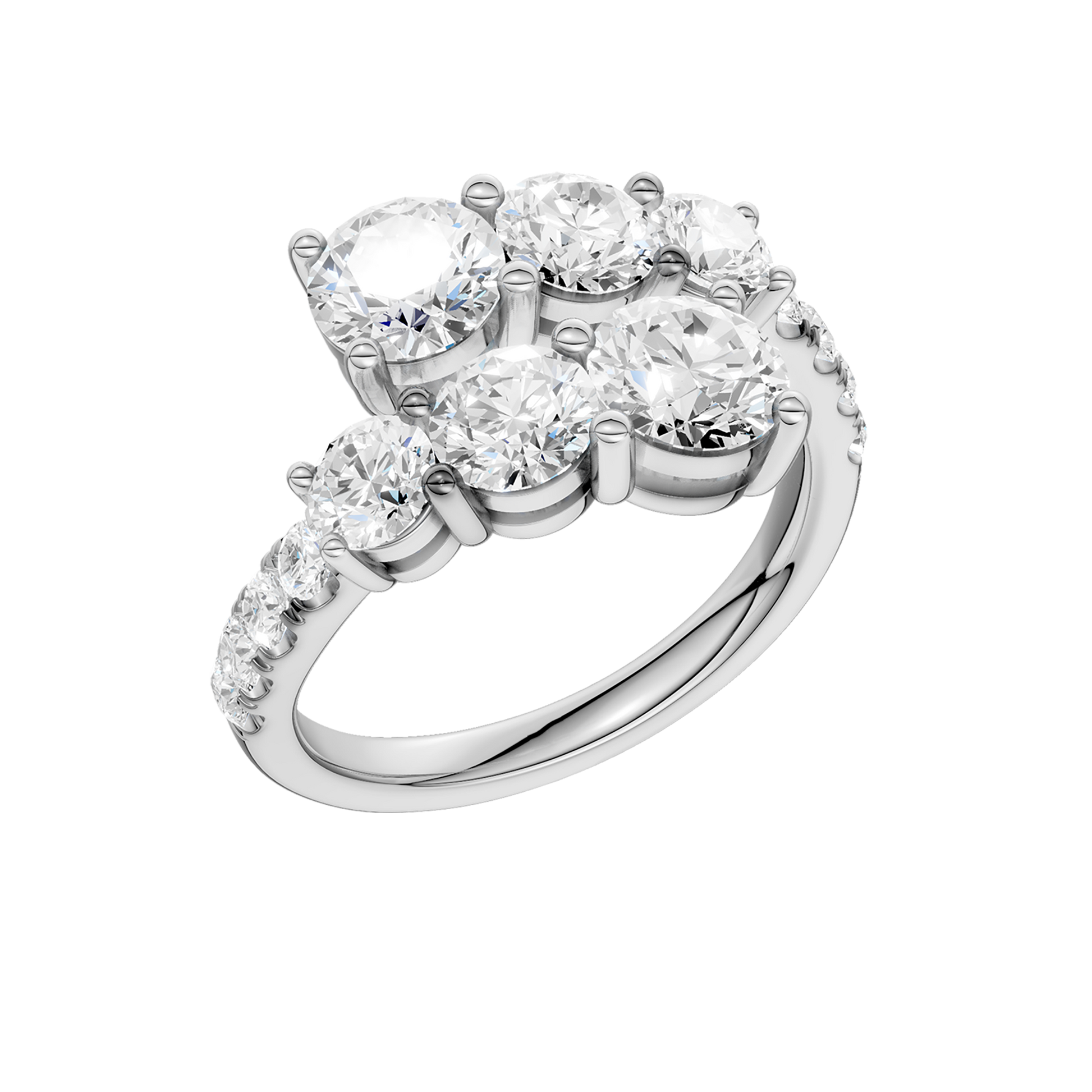 Bypass Diamond Ring (Round)
