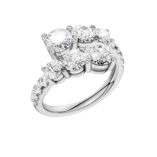 Bypass Diamond Ring (Round)