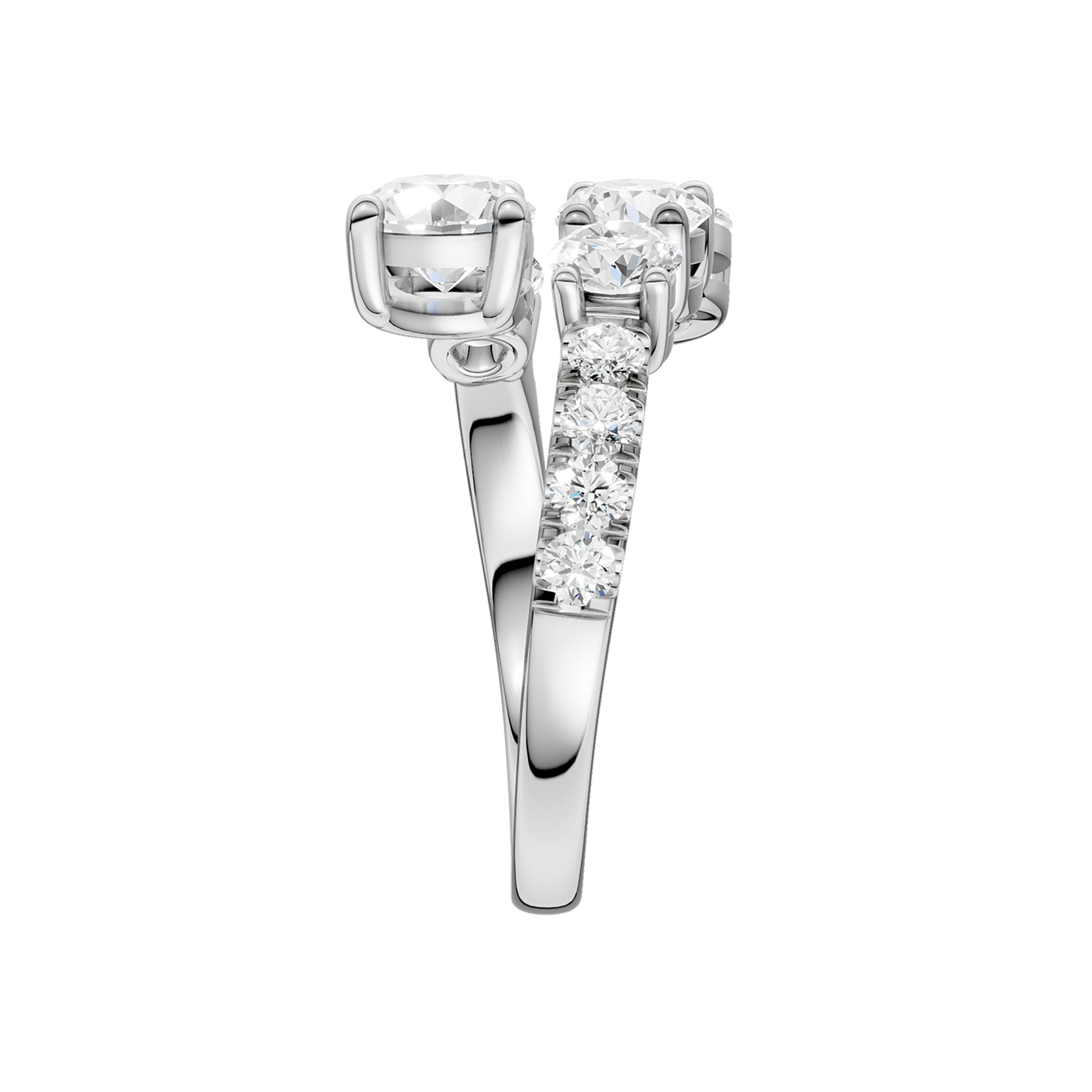 Bypass Diamond Ring (Round)