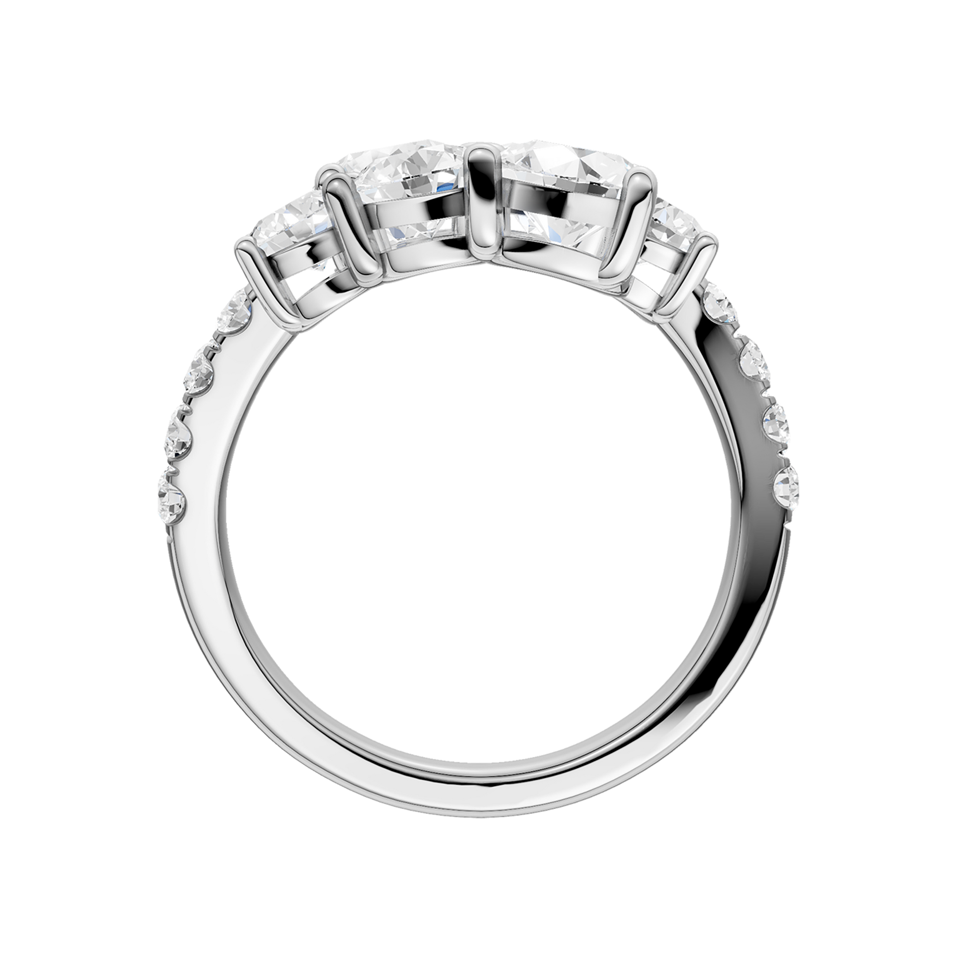 Bypass Diamond Ring (Round)