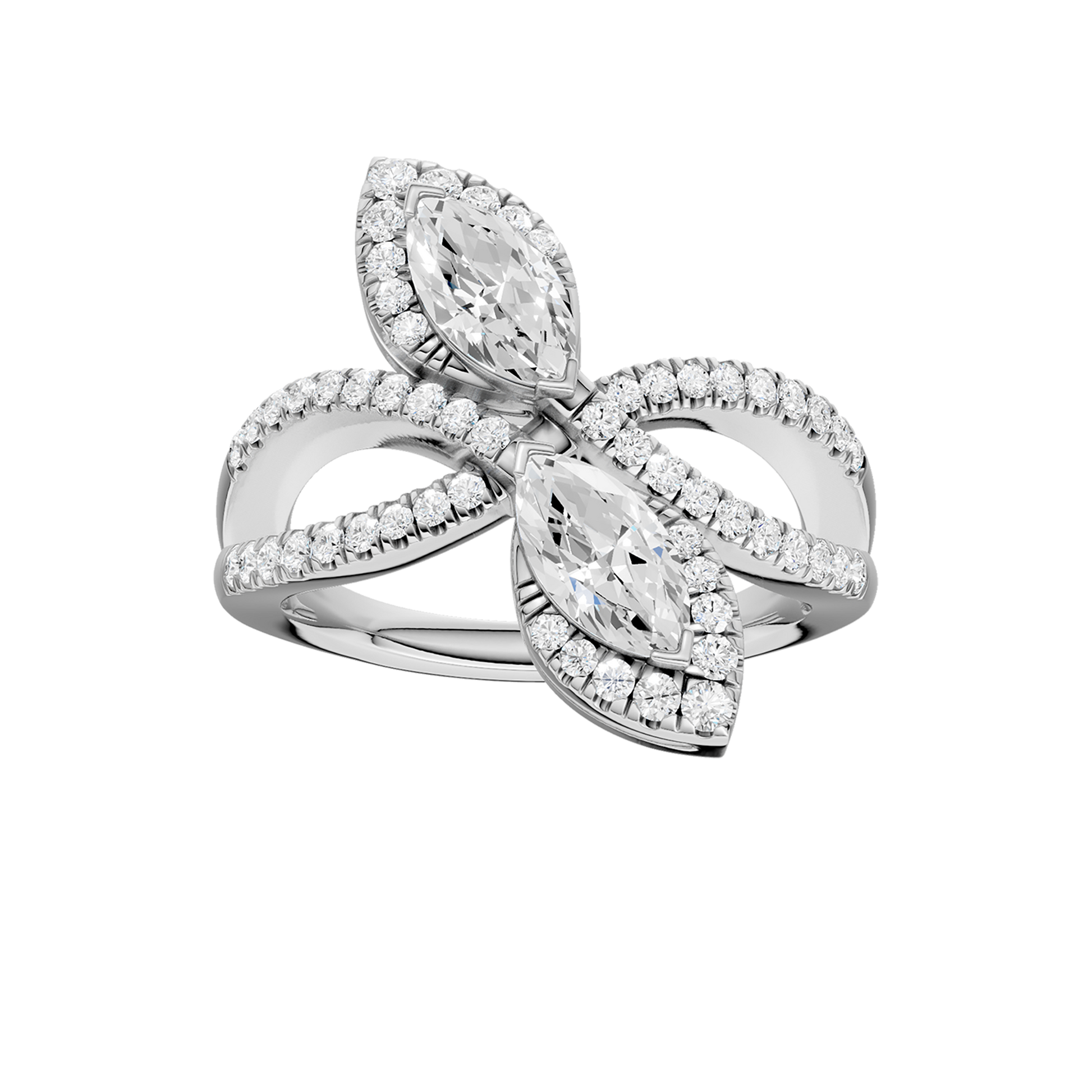 2-Stone Bypass Ring