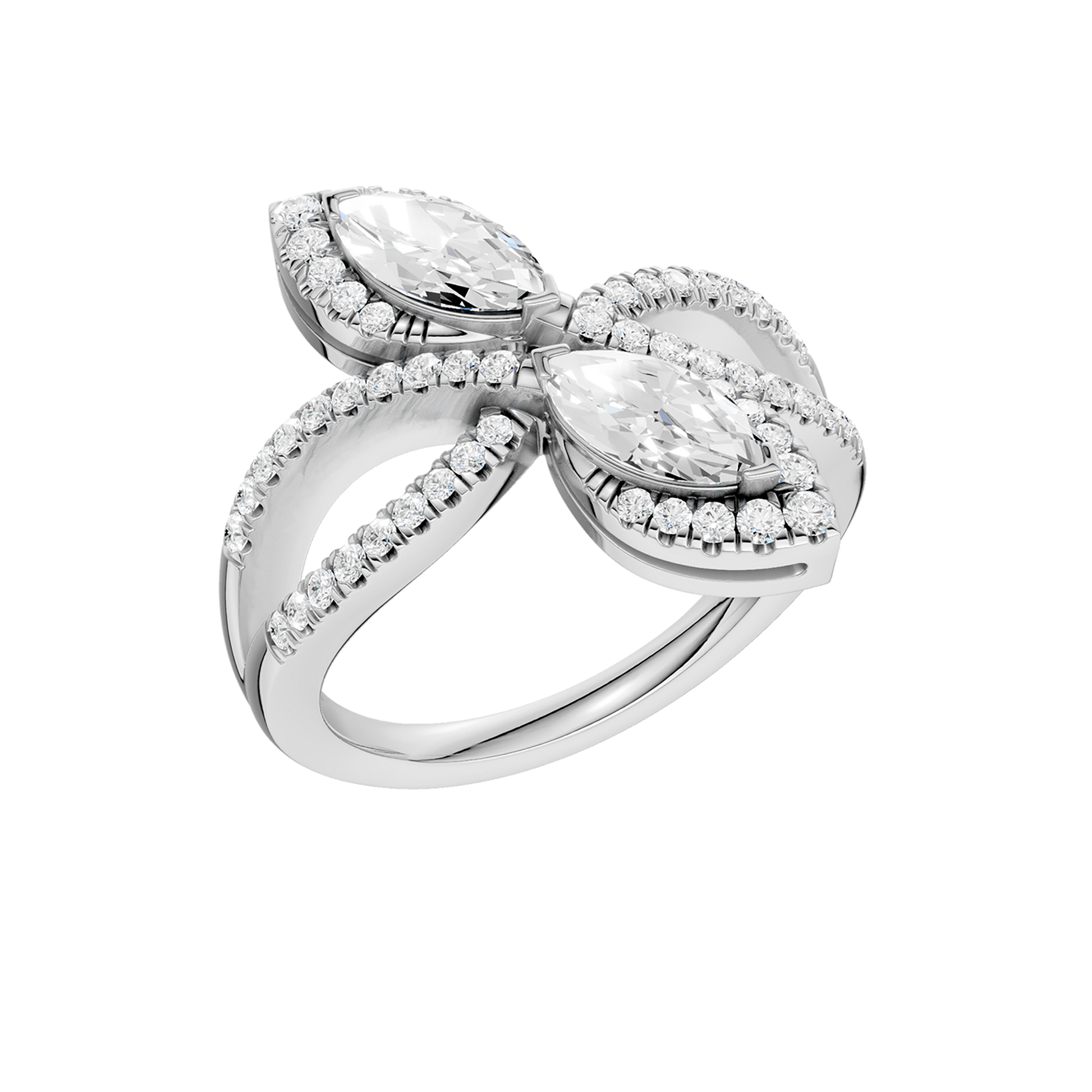 2-Stone Bypass Ring