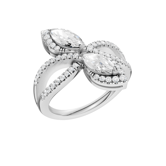 2-Stone Bypass Ring