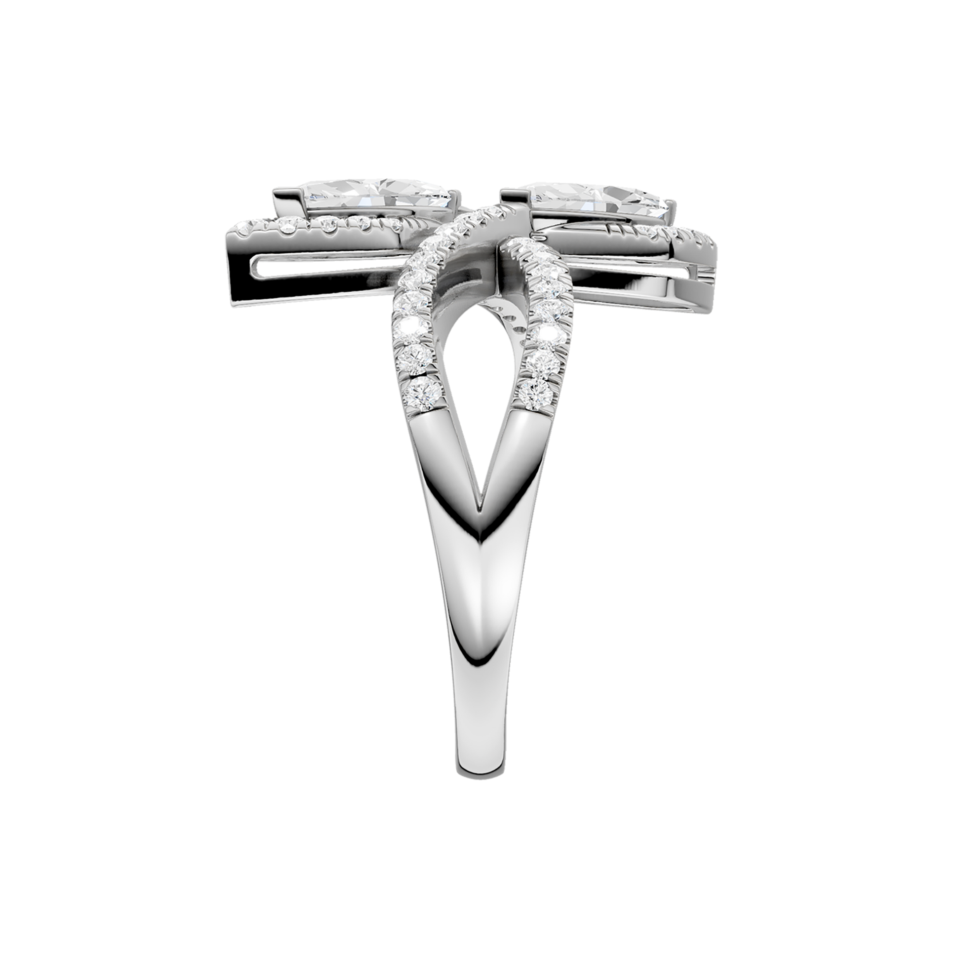 2-Stone Bypass Ring