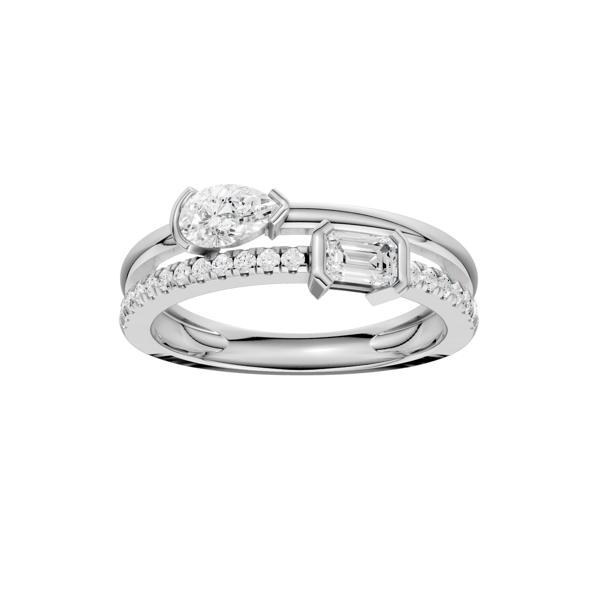 Stackable Ring(Emerald, Pear)