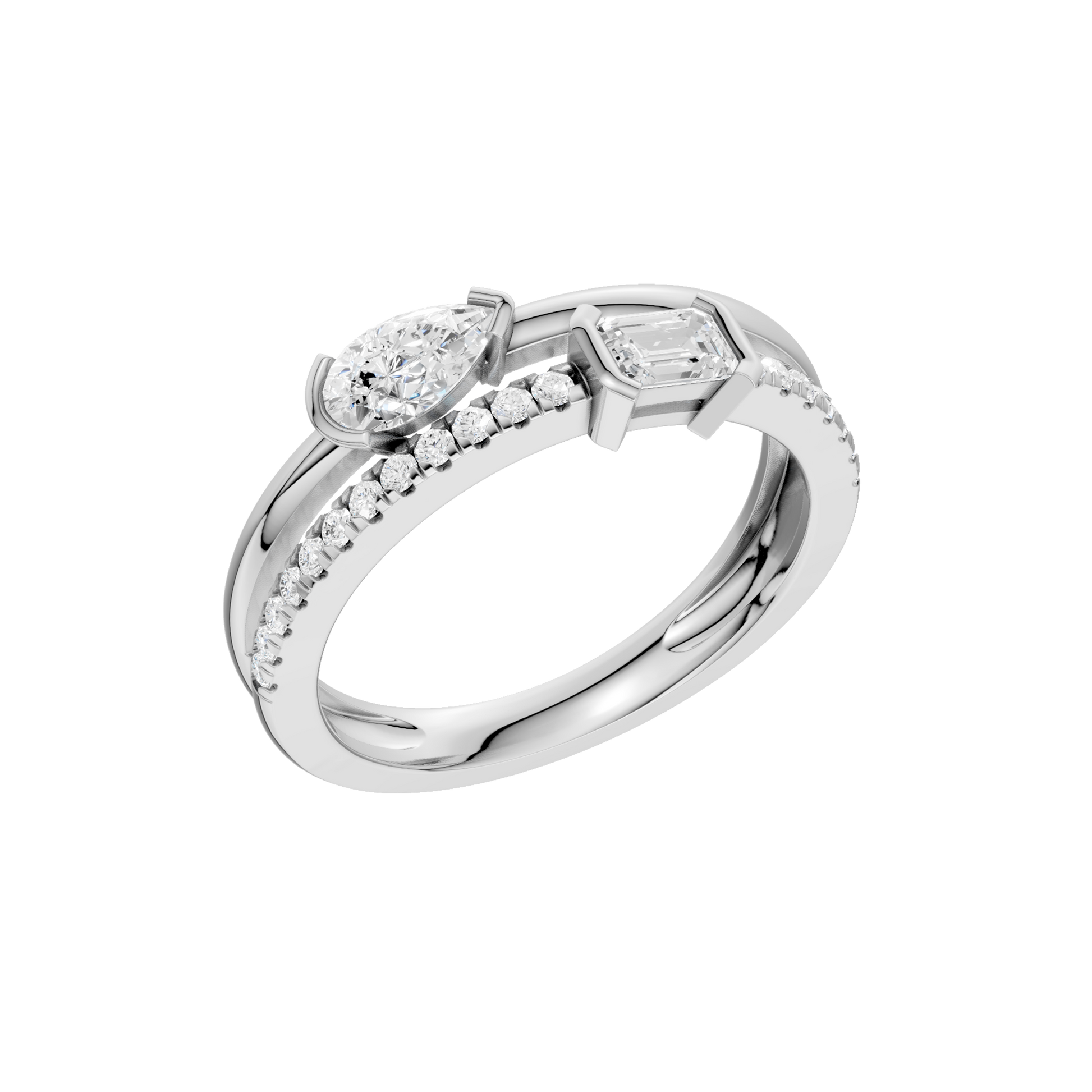 Stackable Ring(Emerald, Pear)