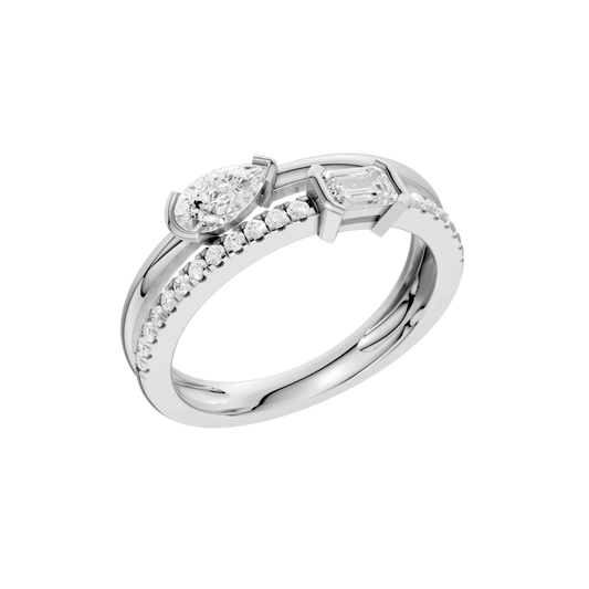 Stackable Ring(Emerald, Pear)