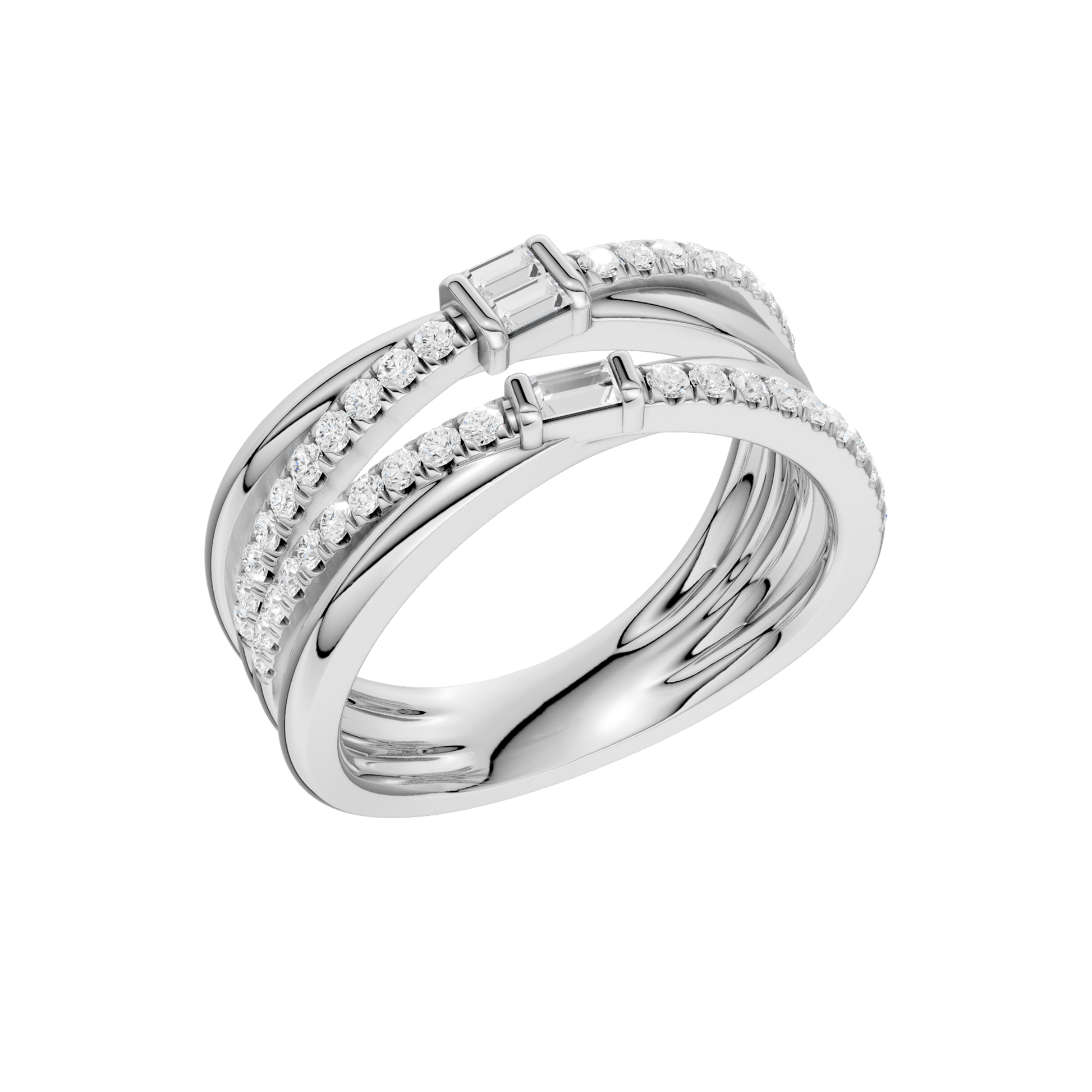 Stackable Ring(Baguette, Round)