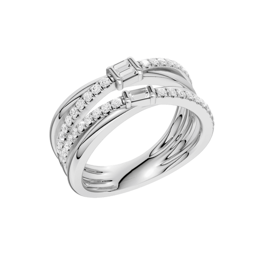 Stackable Ring(Baguette, Round)