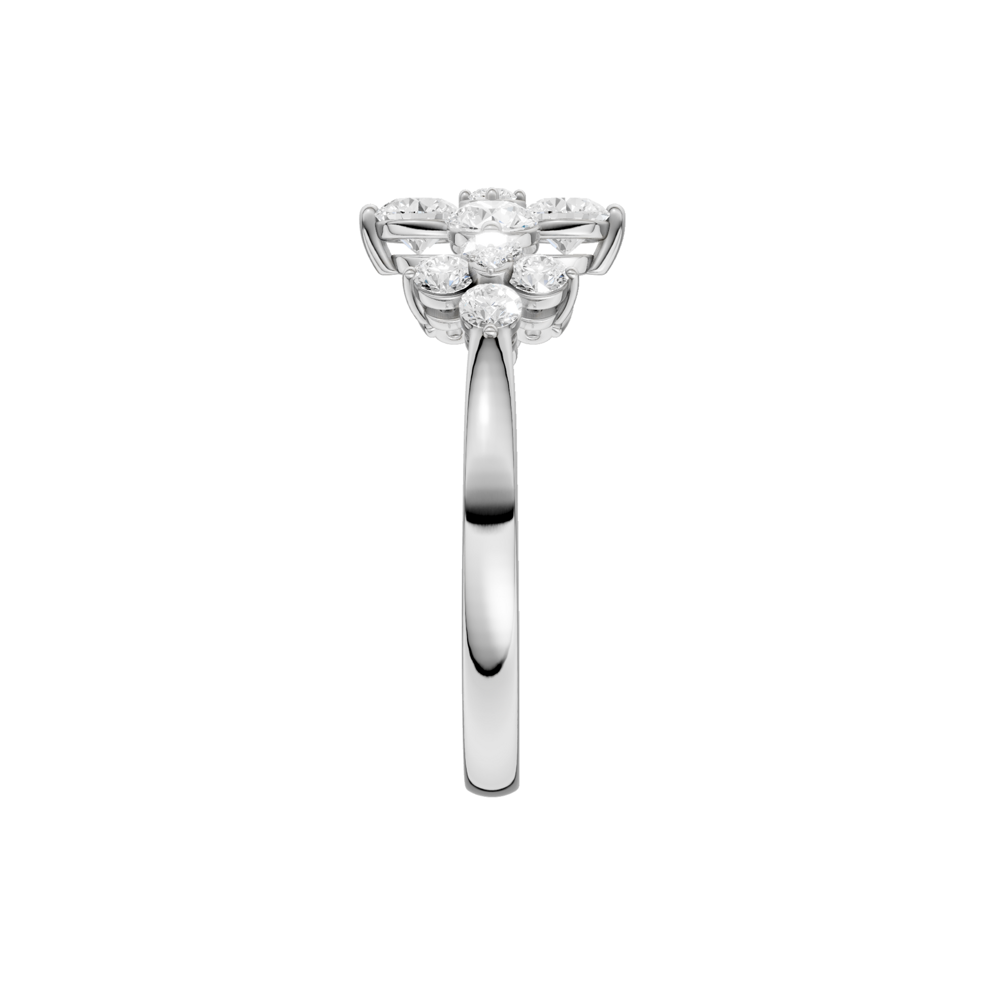 Flower Petals Diamond Ring(Round)