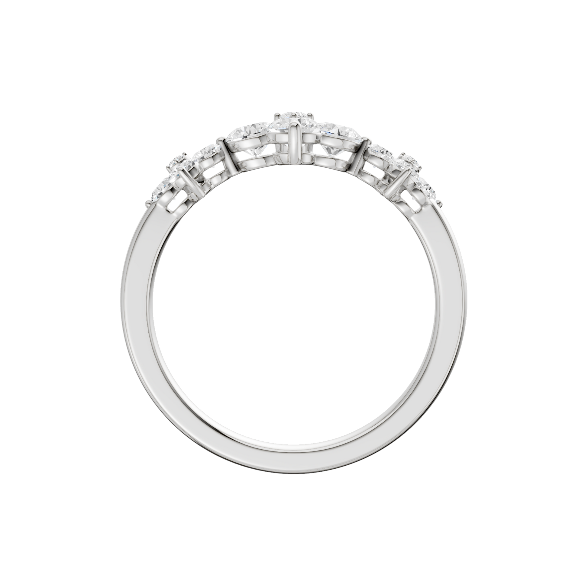Flower Petals Diamond Ring(Round)