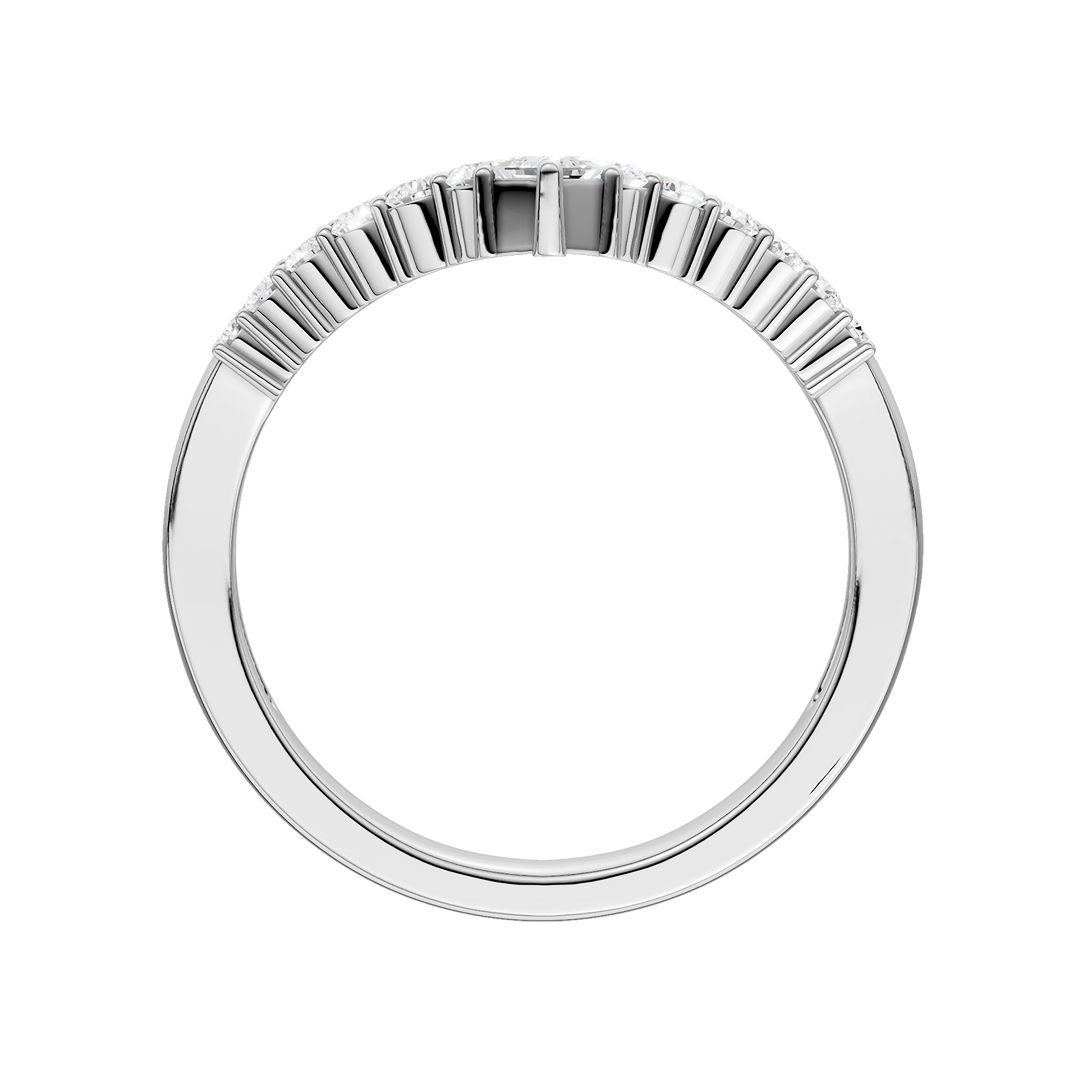 Diamond Milgrain Chevron Band