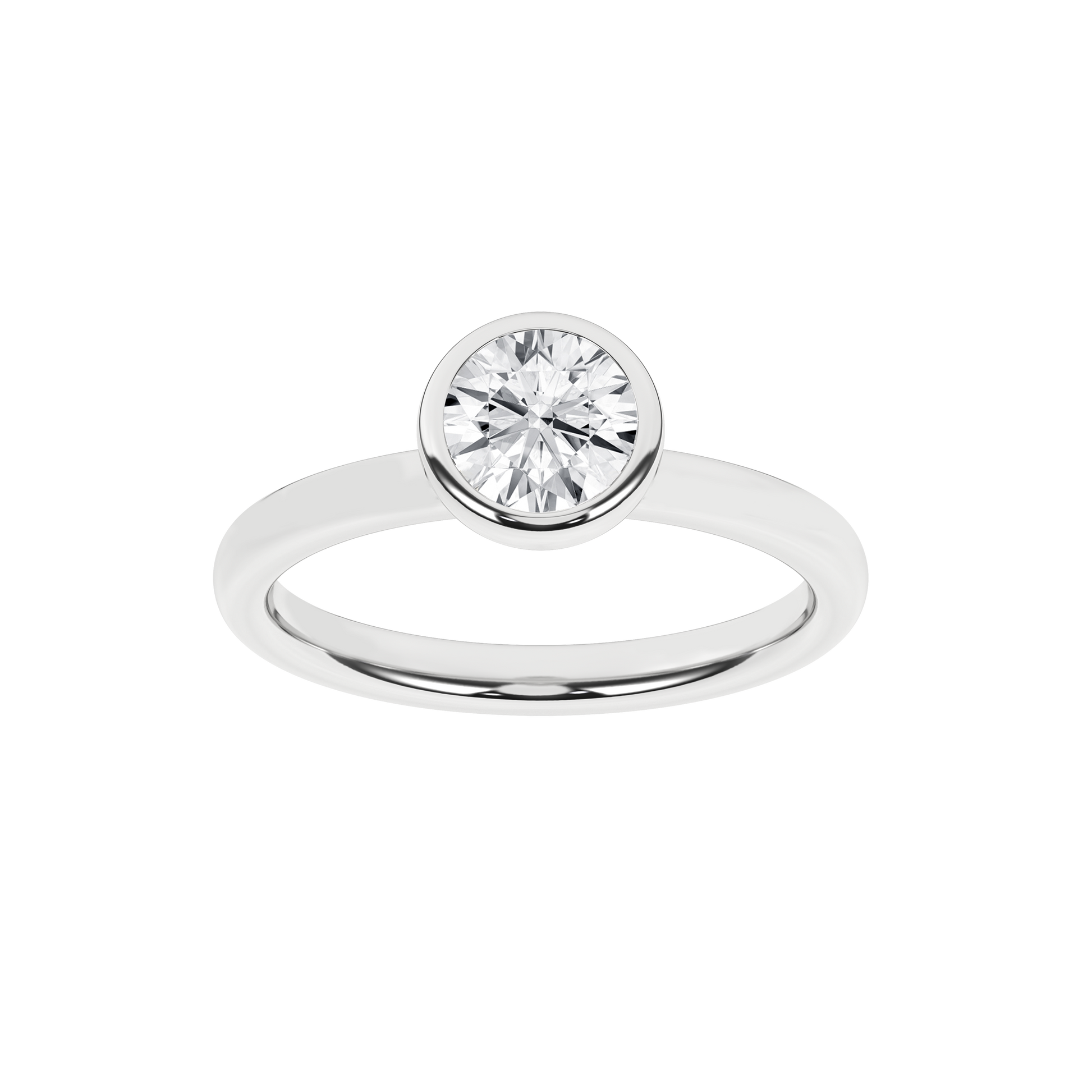 Bezel-Set Solitaire Ring (Round)