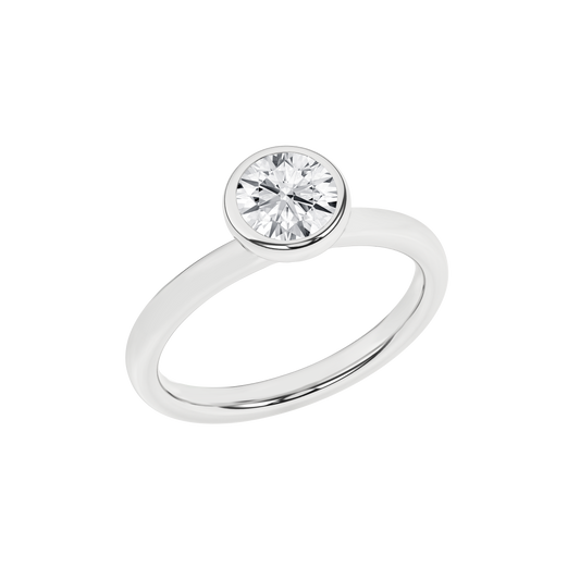 Bezel-Set Solitaire Ring (Round)
