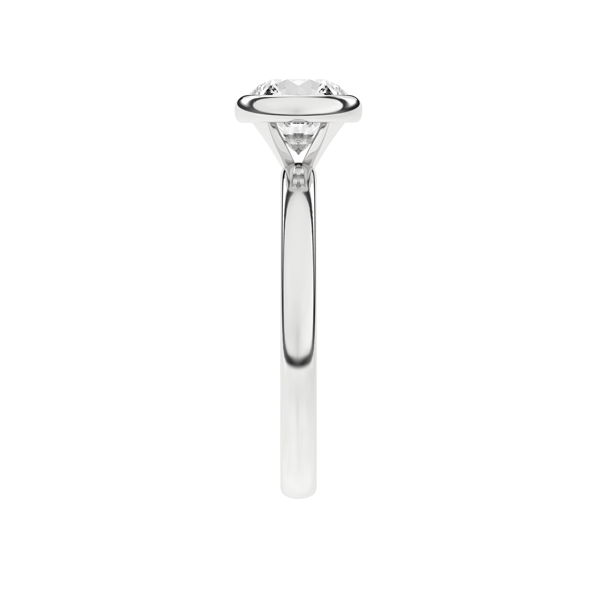Bezel-Set Solitaire Ring (Round)