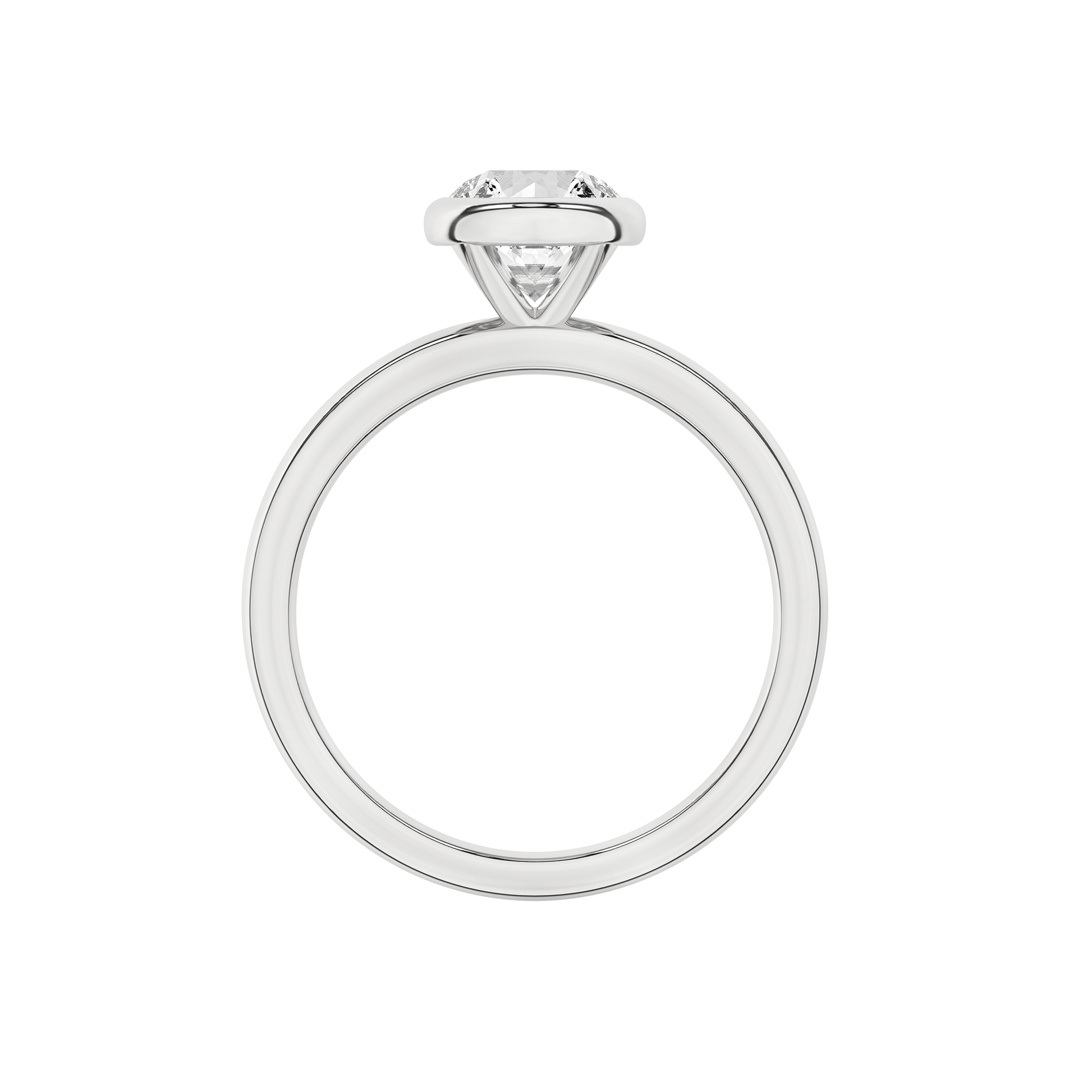 Bezel-Set Solitaire Ring (Round)