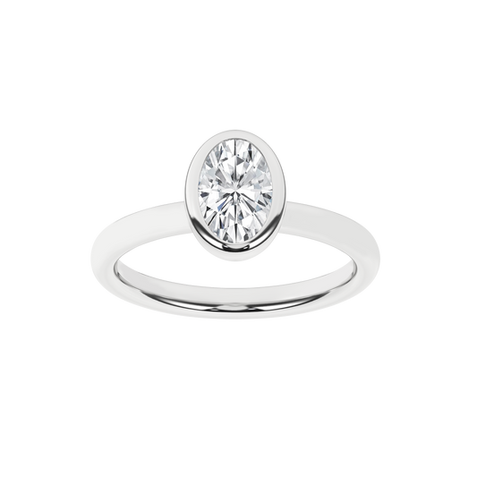 Bezel-Set Solitaire Ring (Oval)