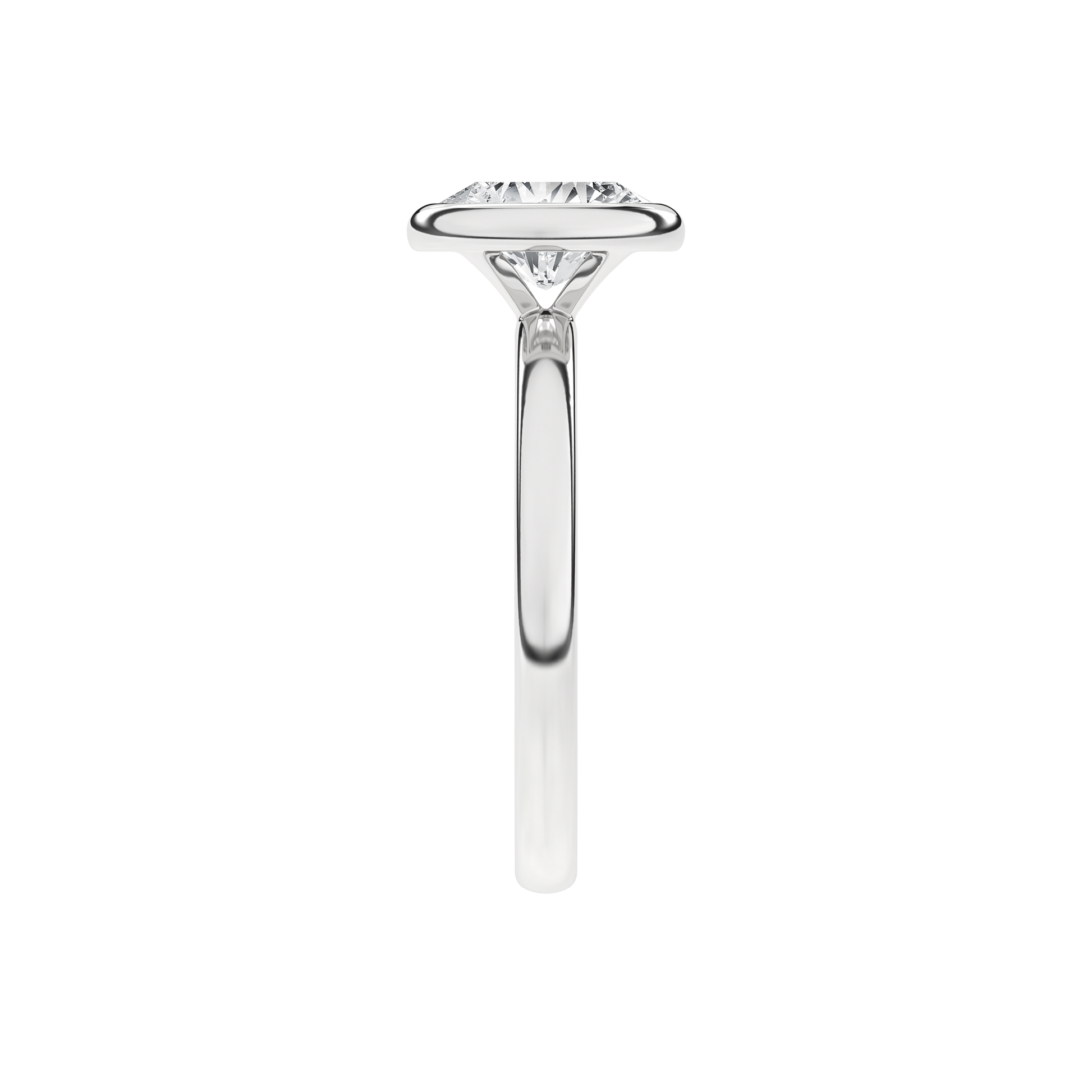Bezel-Set Solitaire Ring (Oval)