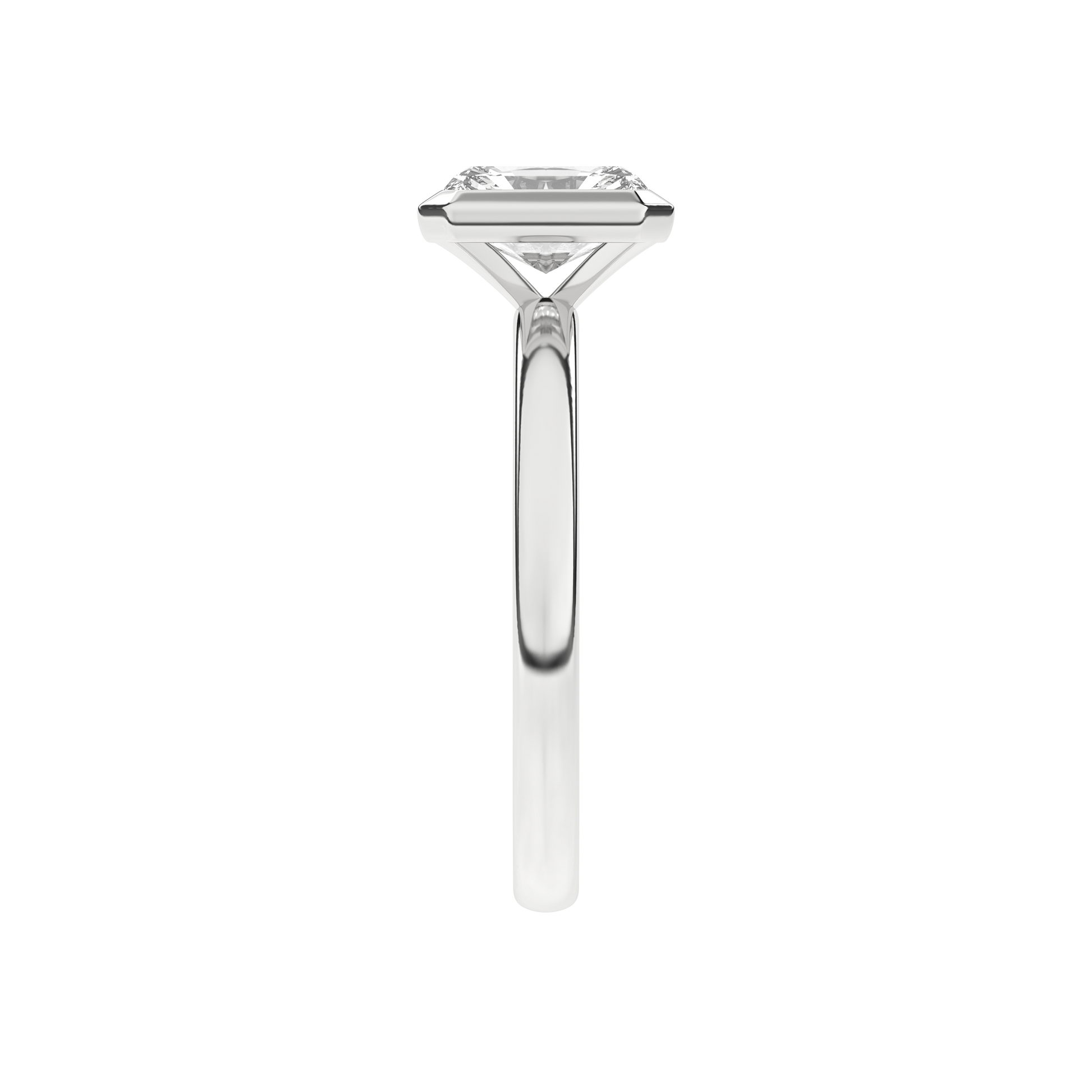 Bezel-Set Solitaire Ring (Radiant)