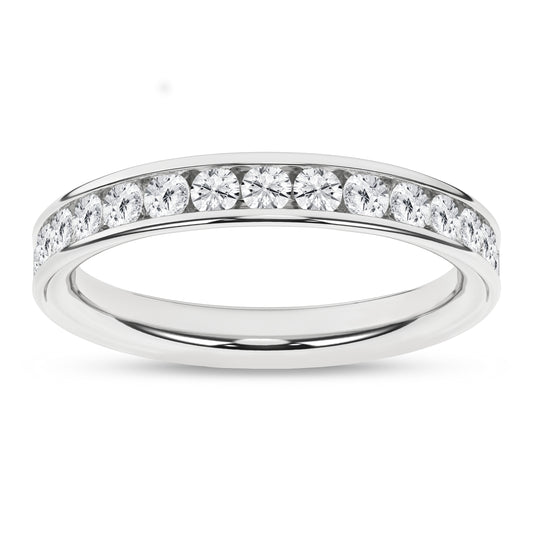 Channel Set Wedding Band (Round)