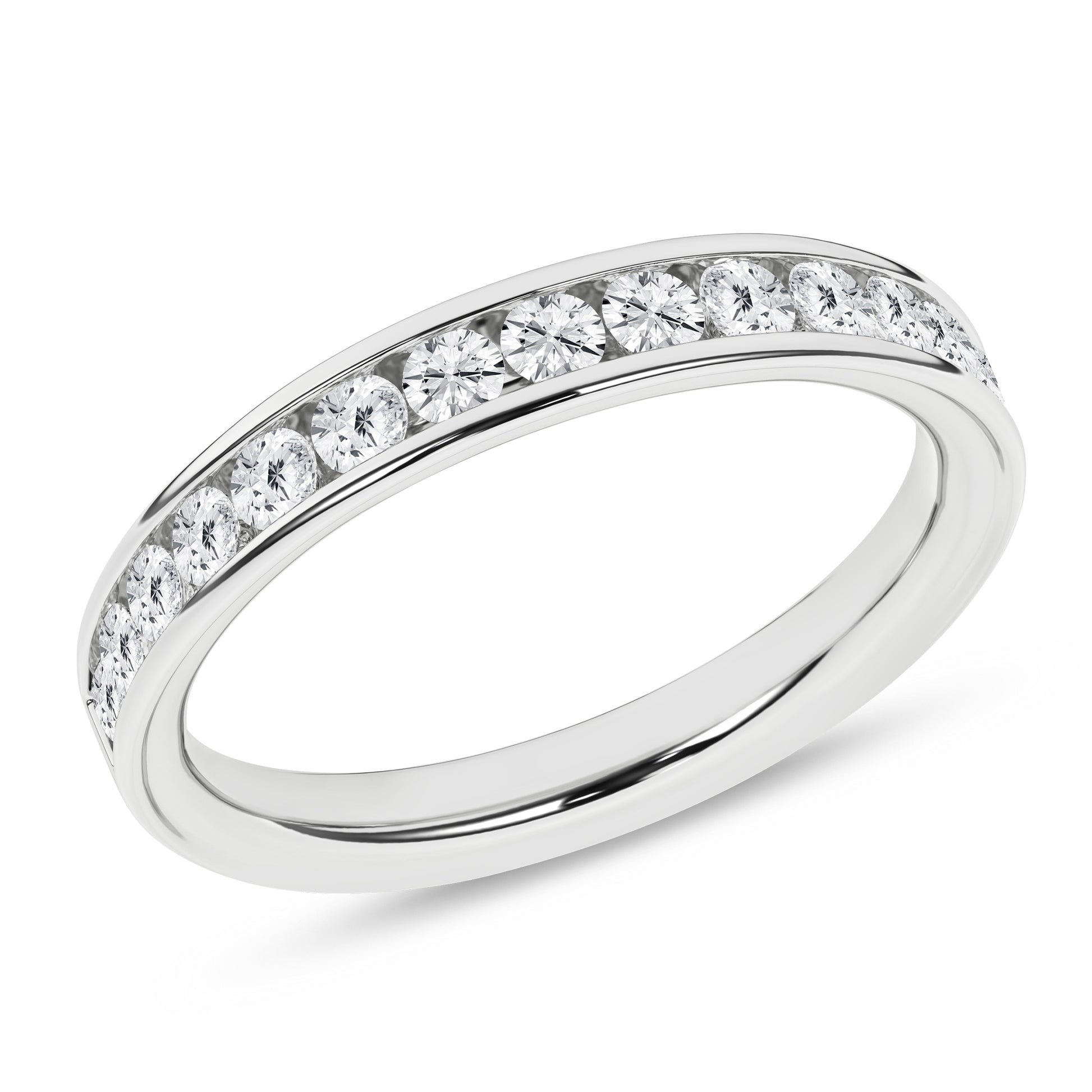 Channel Set Wedding Band (Round)