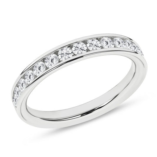 Channel Set Wedding Band (Round)