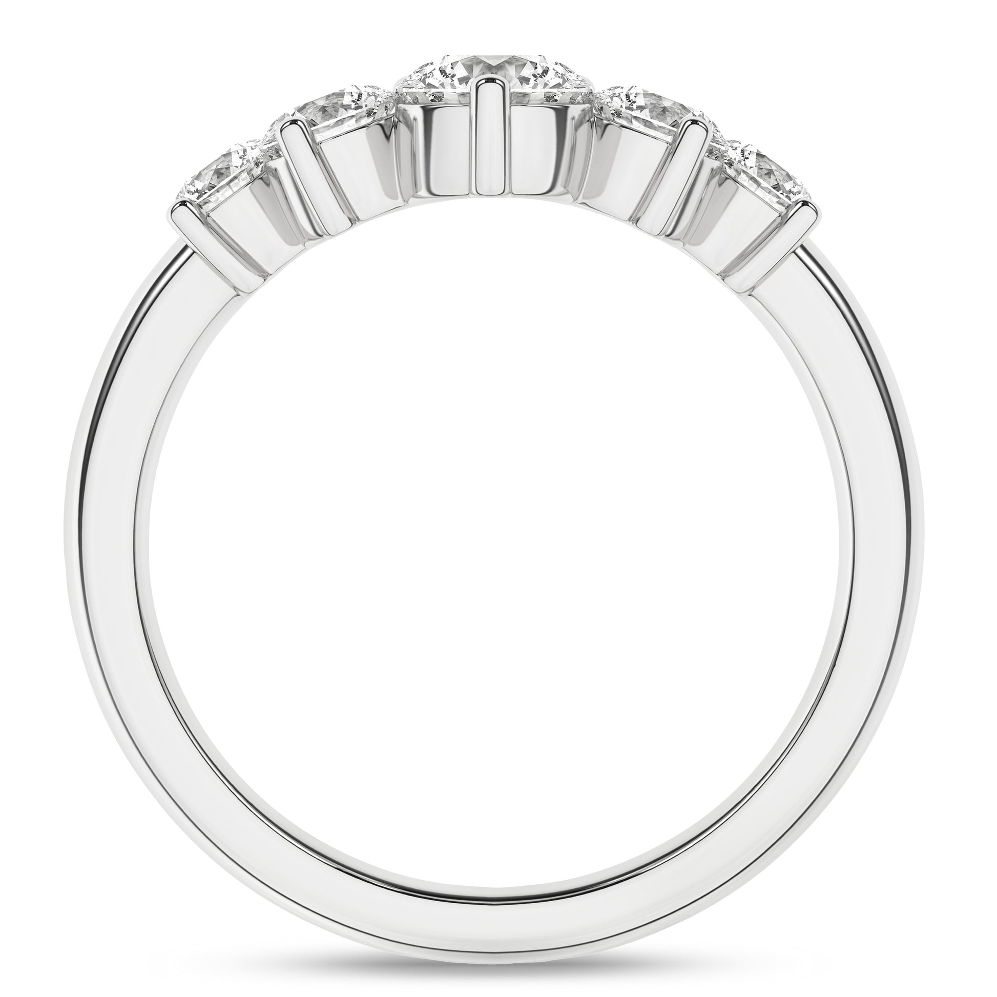 5-Stone Contour Band (Round)