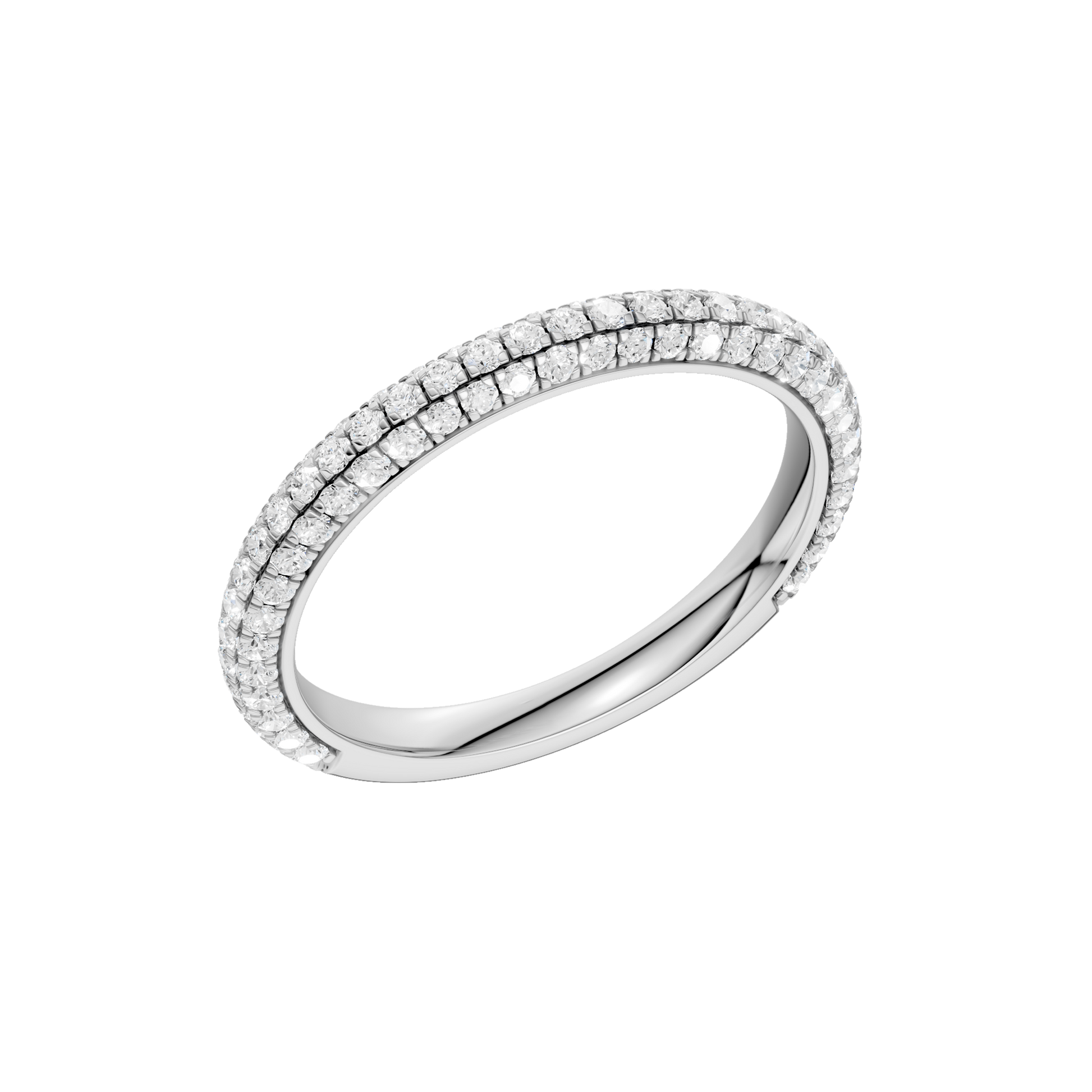 Hidden Halo Pave Matching Band