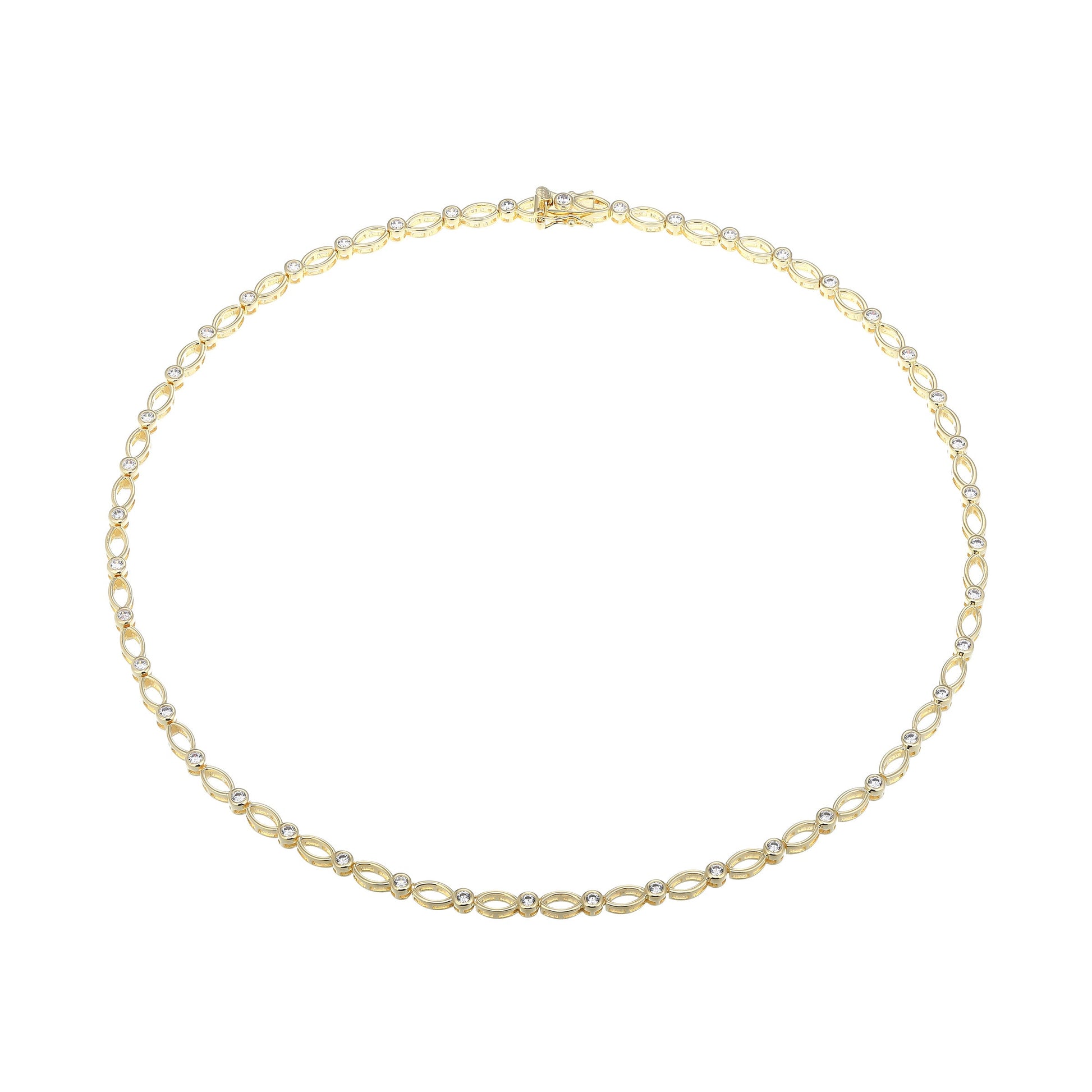 MN0130 - Timeless Marquise Lab-Created Diamond Line Necklace