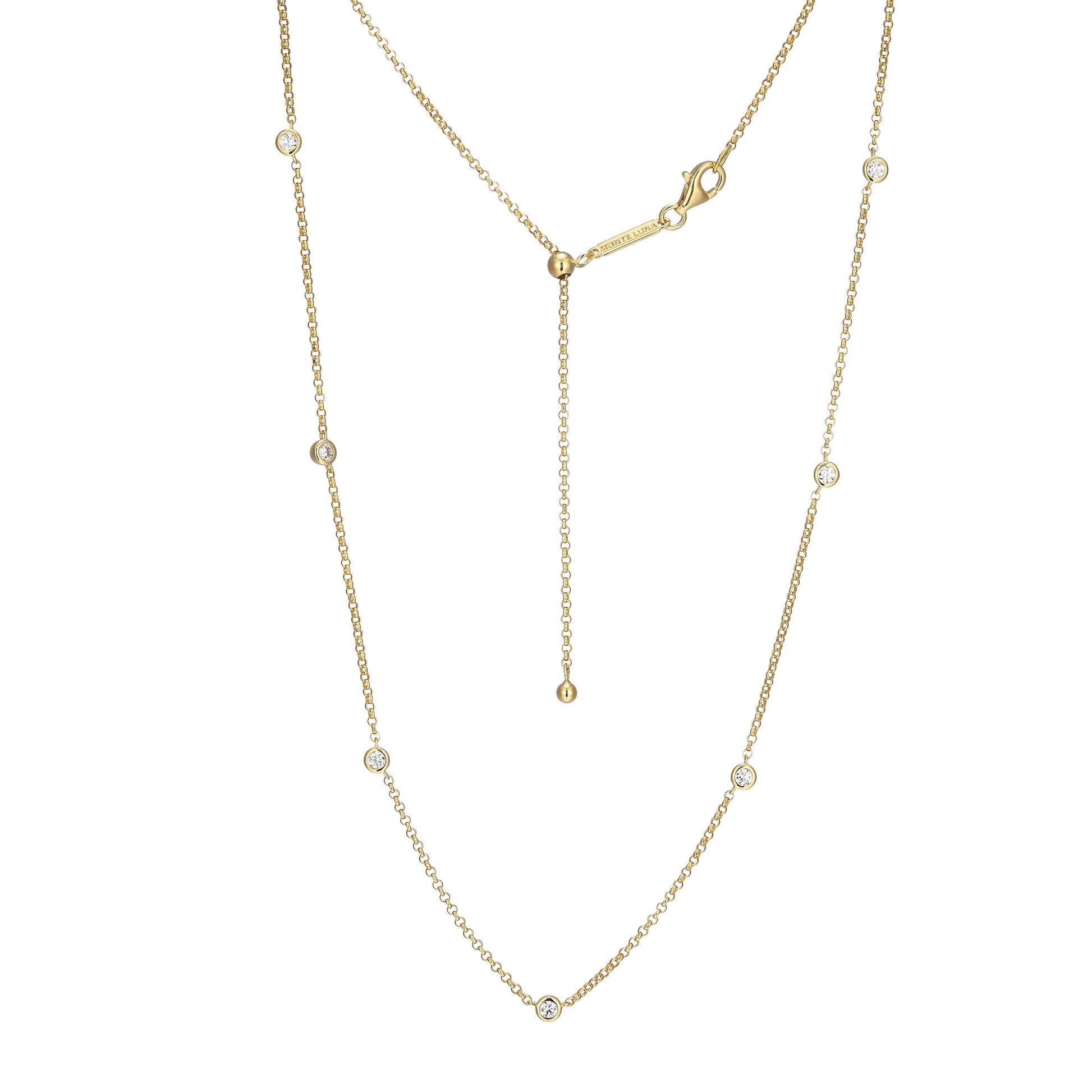 MN0111 - Essentials Small Station Lab-Created Diamond Necklace