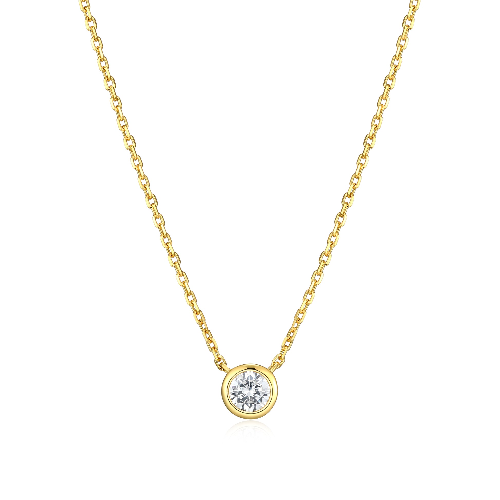 MN0143Y - Bezel Solitaire 1/4 CT Necklace