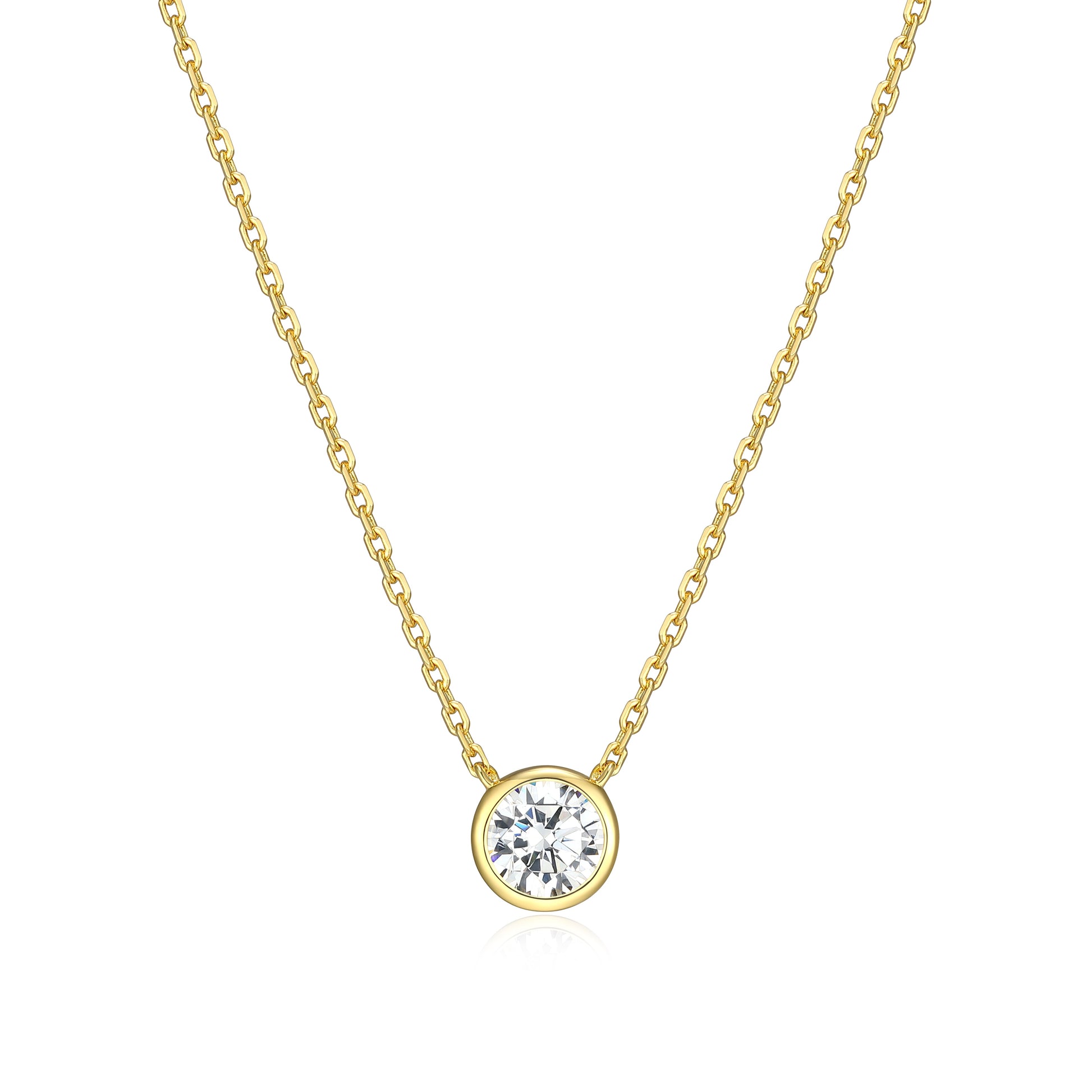 MN0144Y - Bezel Solitaire 1/2 CT Necklace