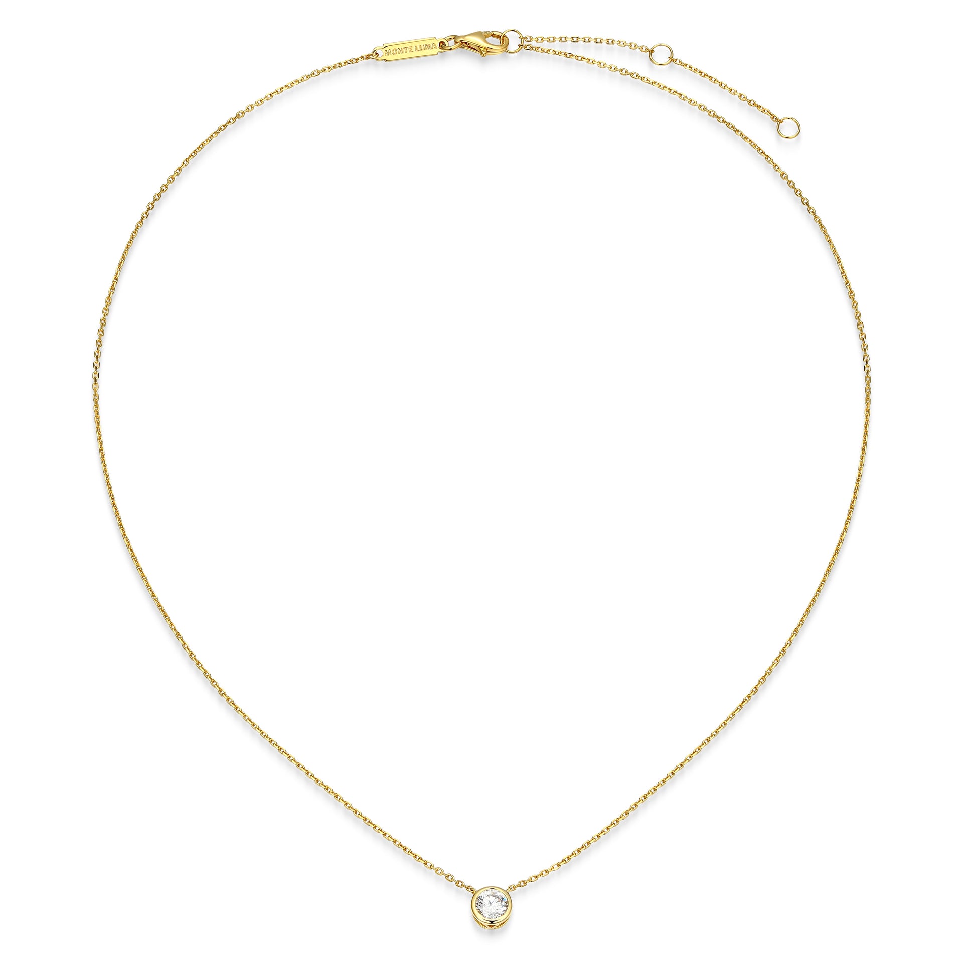 MN0144Y - Bezel Solitaire 1/2 CT Necklace