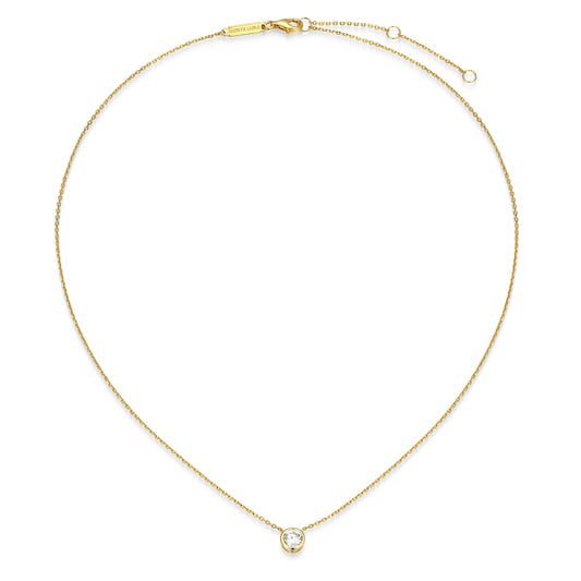 MN0144Y - Bezel Solitaire 1/2 CT Necklace