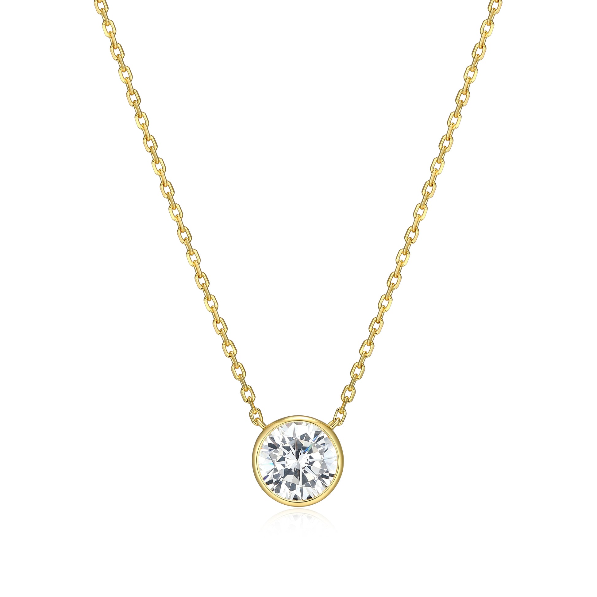 MN0145Y - Bezel Solitaire 1.0 CT Necklace