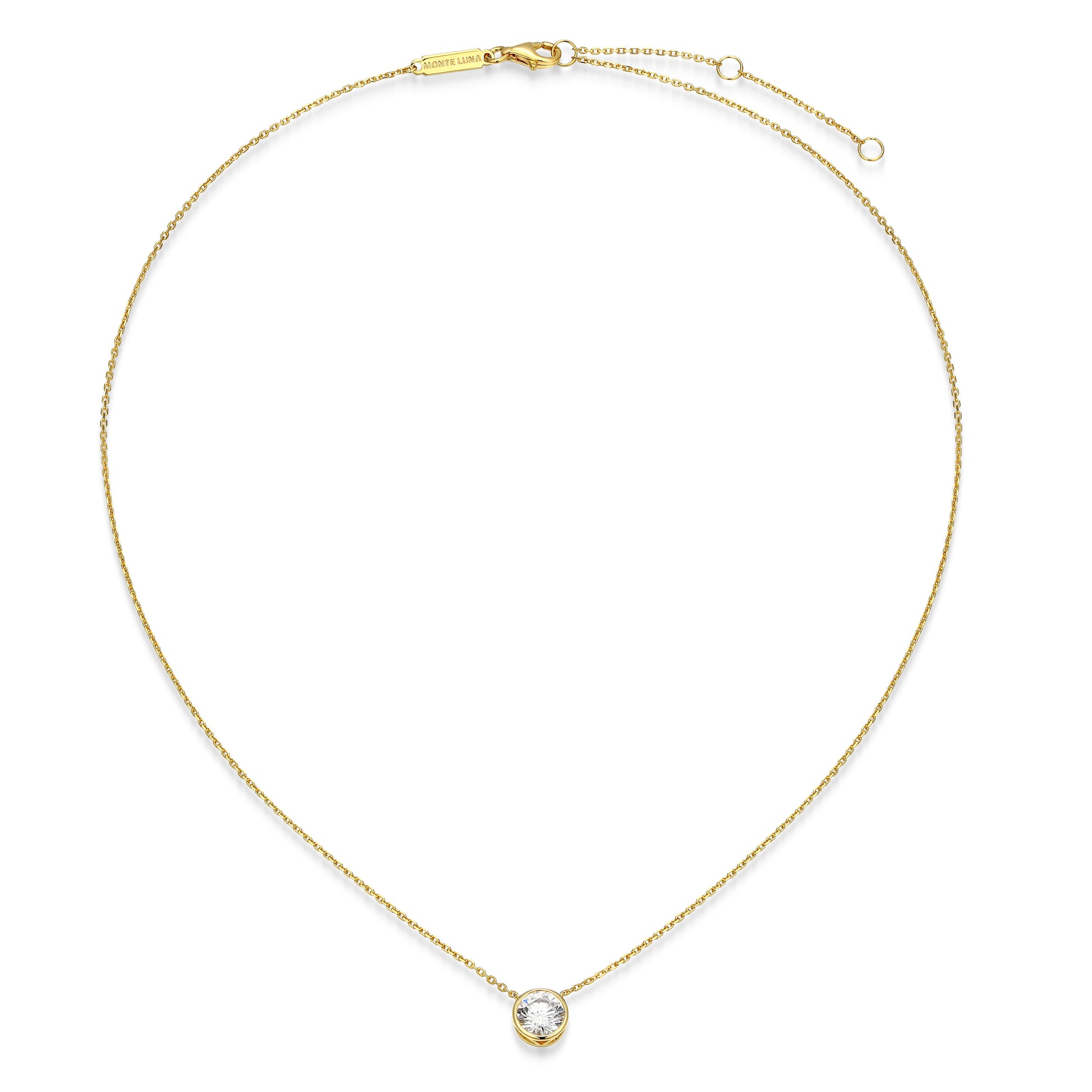 MN0145Y - Bezel Solitaire 1.0 CT Necklace
