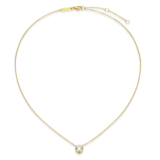 MN0145Y - Bezel Solitaire 1.0 CT Necklace