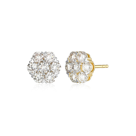 ME0146Y - Cluster Stud Earrings