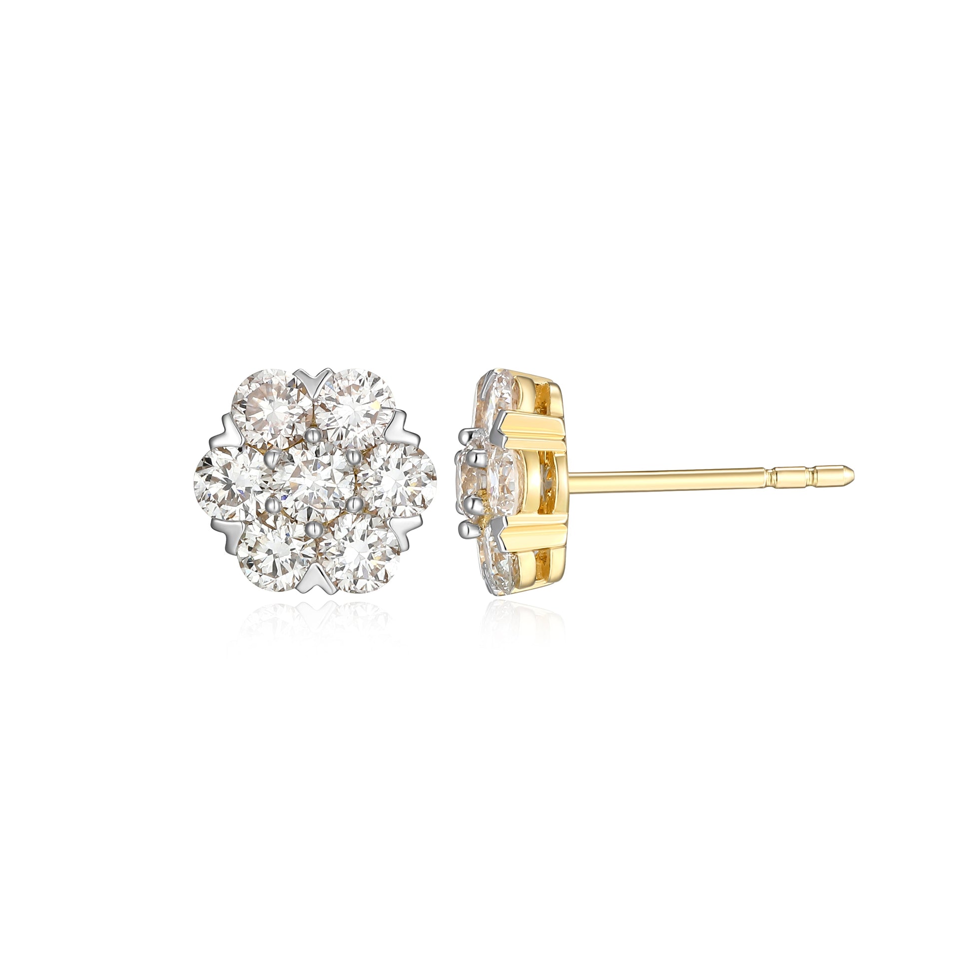 ME0146Y - Cluster Stud Earrings